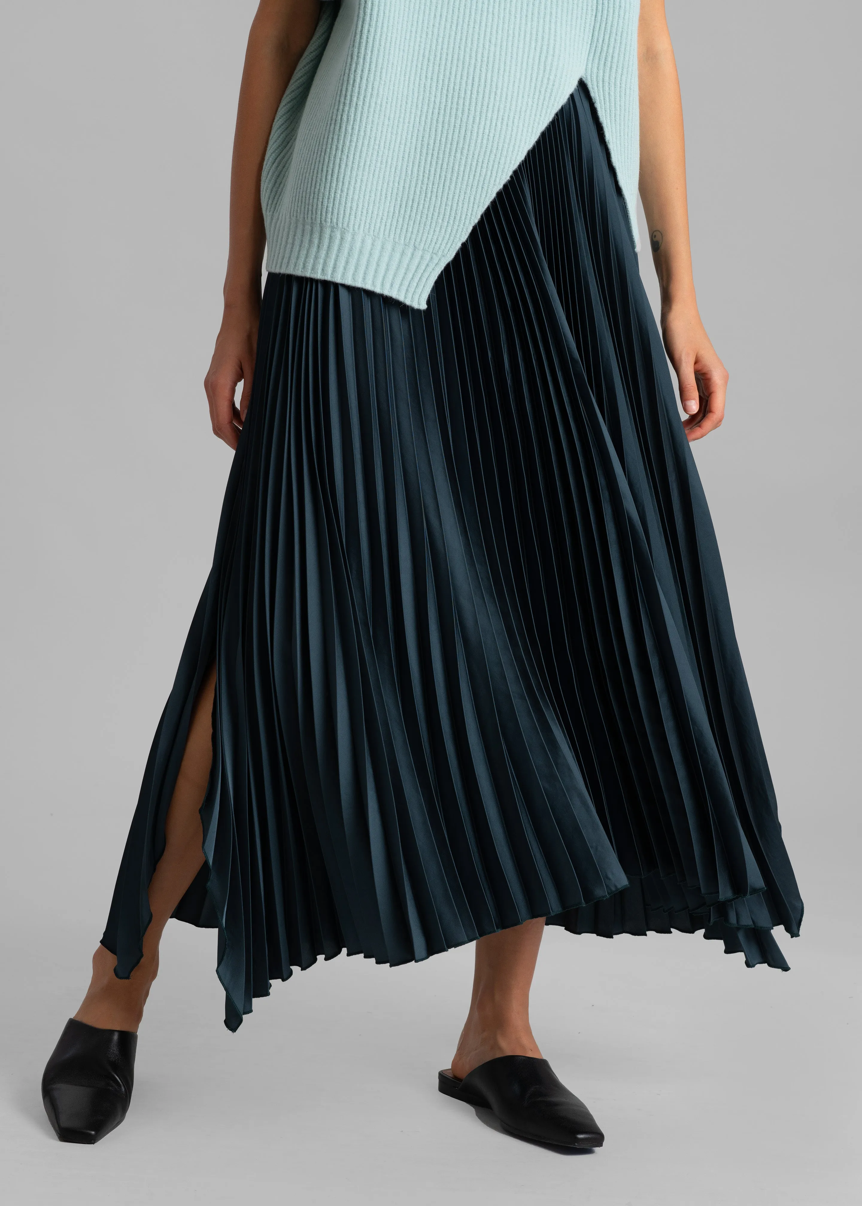 Debra Pleated Midi Skirt - Peacock sold by Frankie Shop product image thumbnail 4