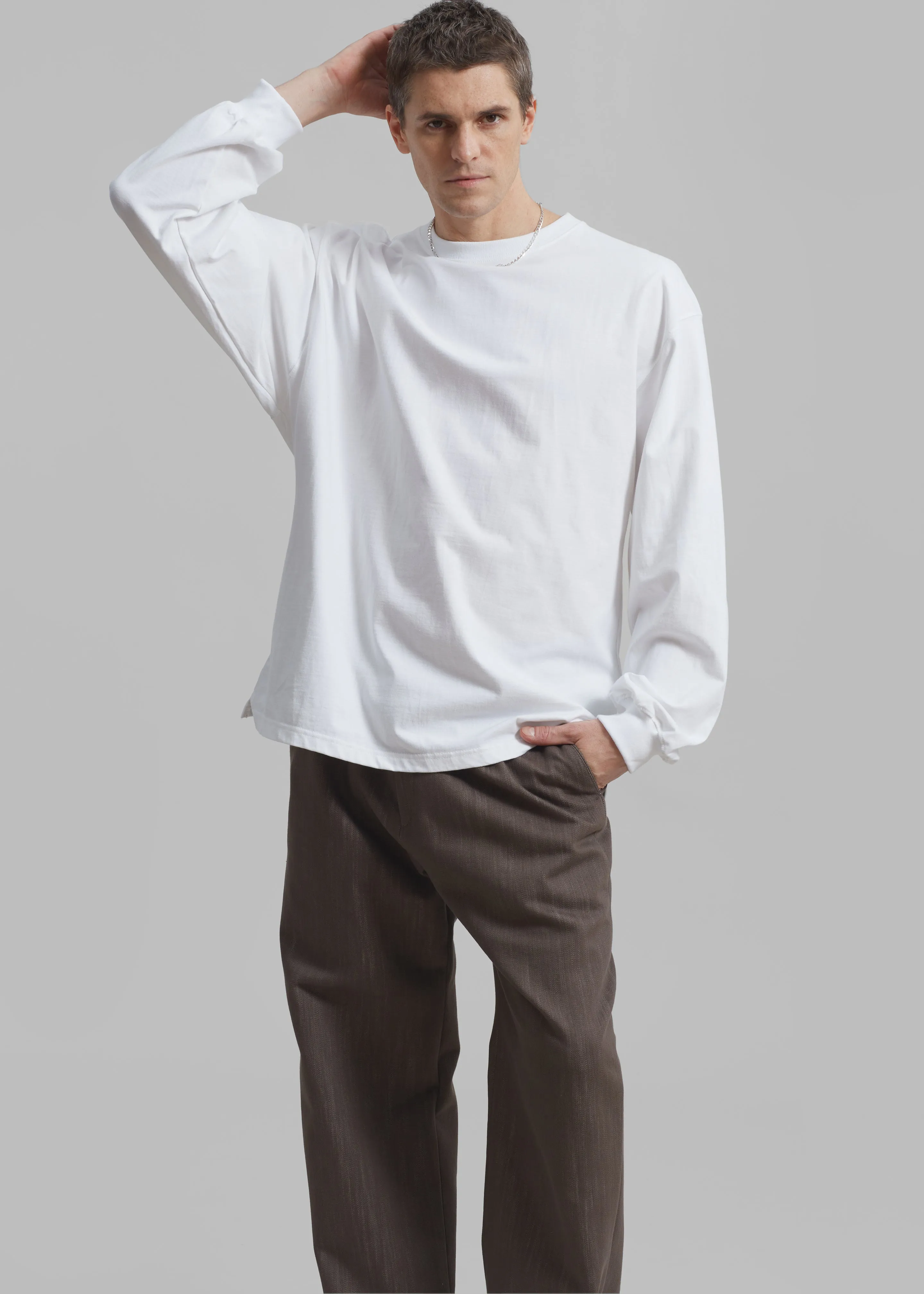 Christopher Long Sleeve Tee - White sold by Frankie Shop product image thumbnail 5