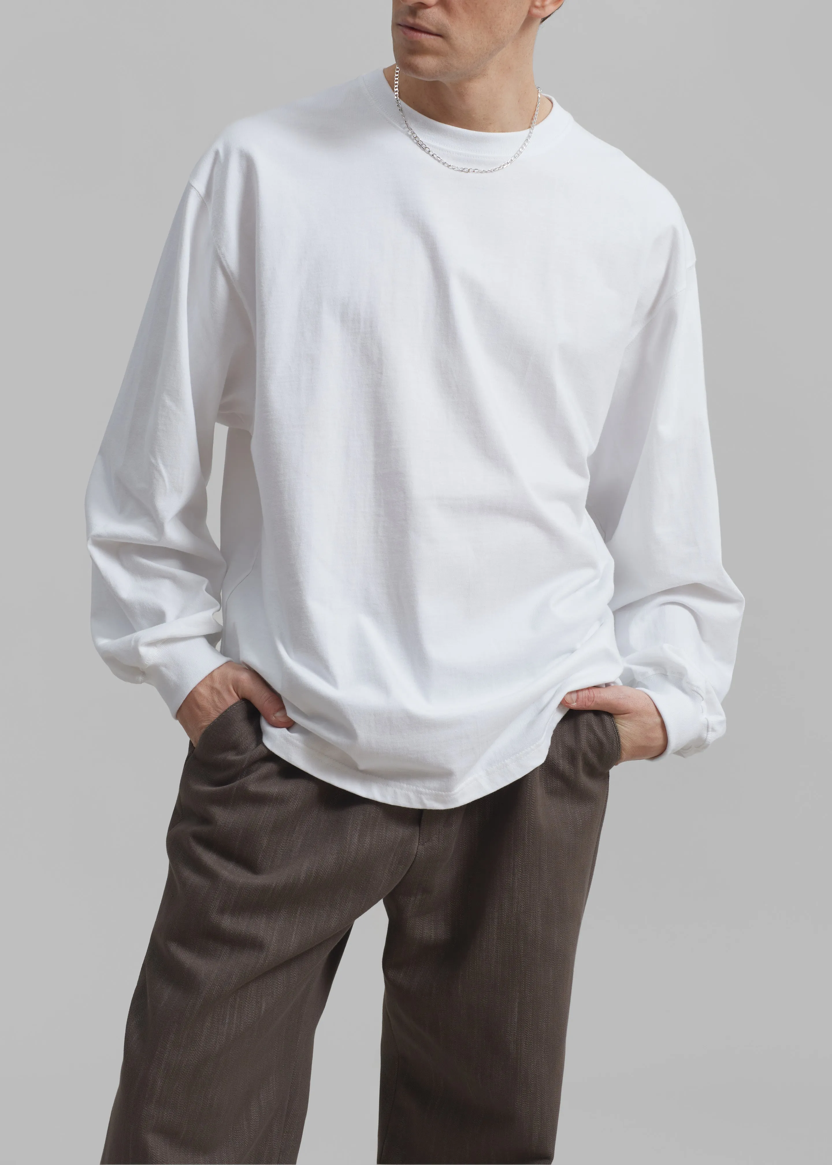 Christopher Long Sleeve Tee - White sold by Frankie Shop product image thumbnail 4