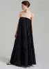 Matteau Voluminous Strapless Tiered Dress - Black sold by Frankie Shop