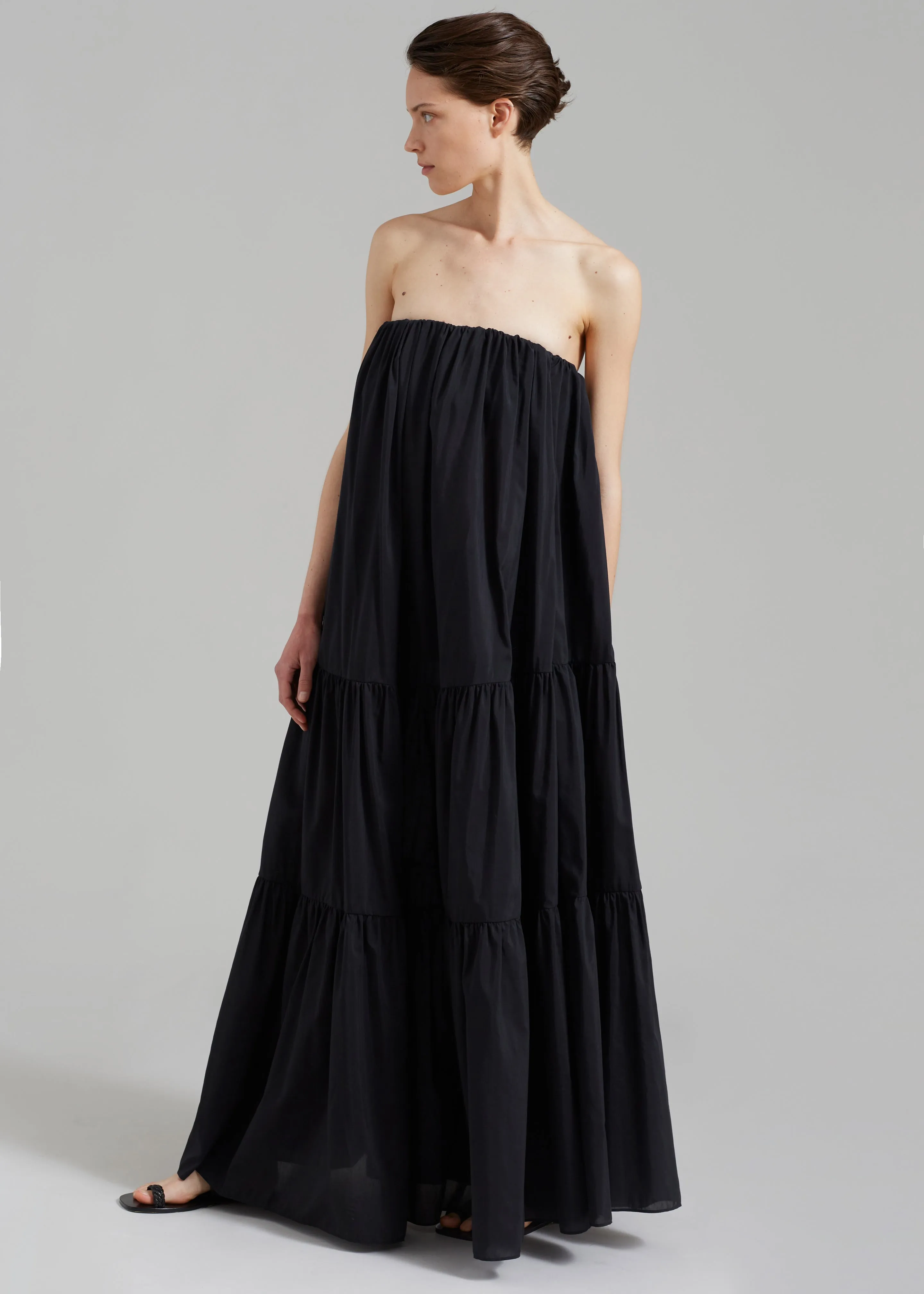 Matteau Voluminous Strapless Tiered Dress - Black sold by Frankie Shop product image thumbnail 5