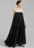Matteau Voluminous Strapless Tiered Dress - Black sold by Frankie Shop