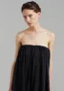 Matteau Voluminous Strapless Tiered Dress - Black sold by Frankie Shop