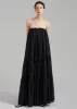 Matteau Voluminous Strapless Tiered Dress - Black sold by Frankie Shop