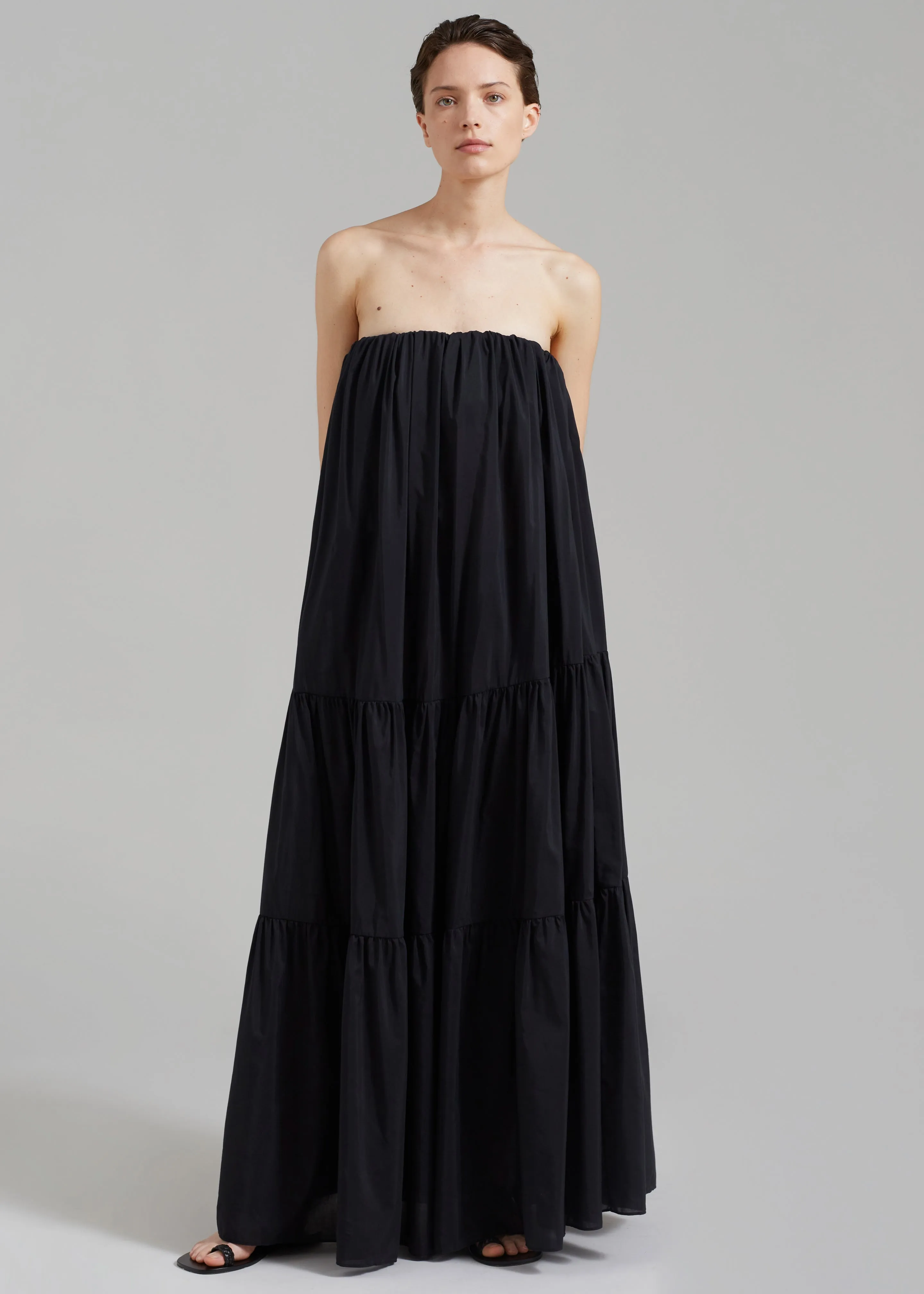 Matteau Voluminous Strapless Tiered Dress - Black sold by Frankie Shop product image thumbnail 3