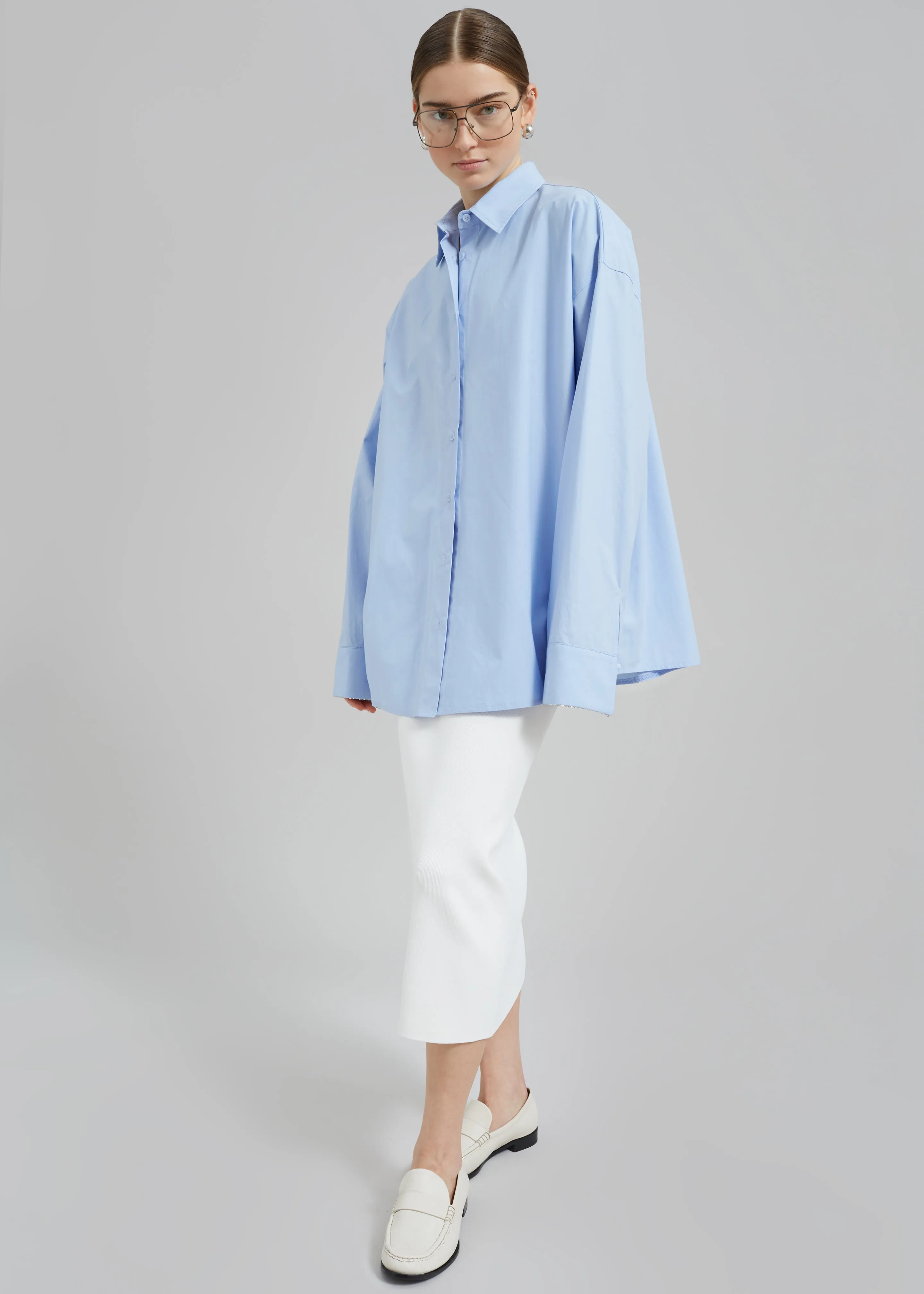 Aniston Button Up Shirt - Sky sold by Frankie Shop product image thumbnail 2