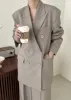Nessi Double Breasted Blazer - Taupe sold by Frankie Shop