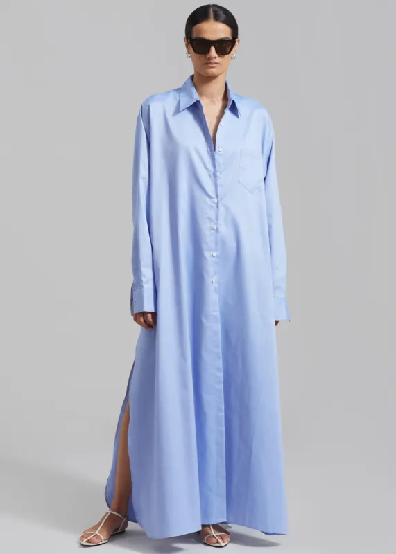 Avery Shirt Dress - Blue sold by Frankie Shop