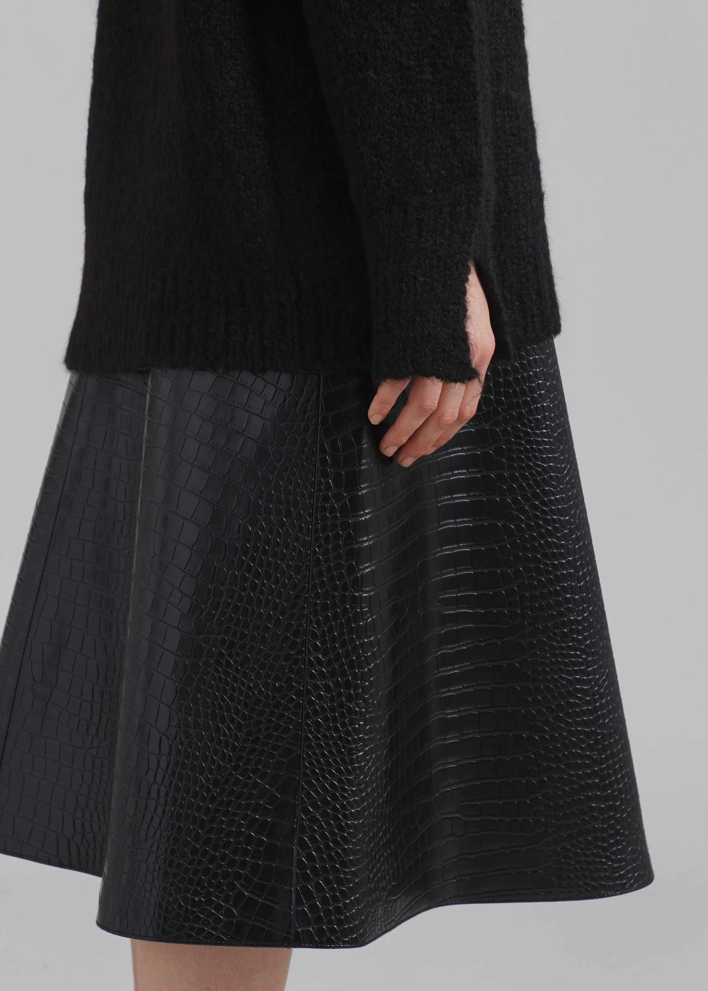 Róhe Mohair Wool Blend Sweater - Chocolate sold by Frankie Shop product image thumbnail 5