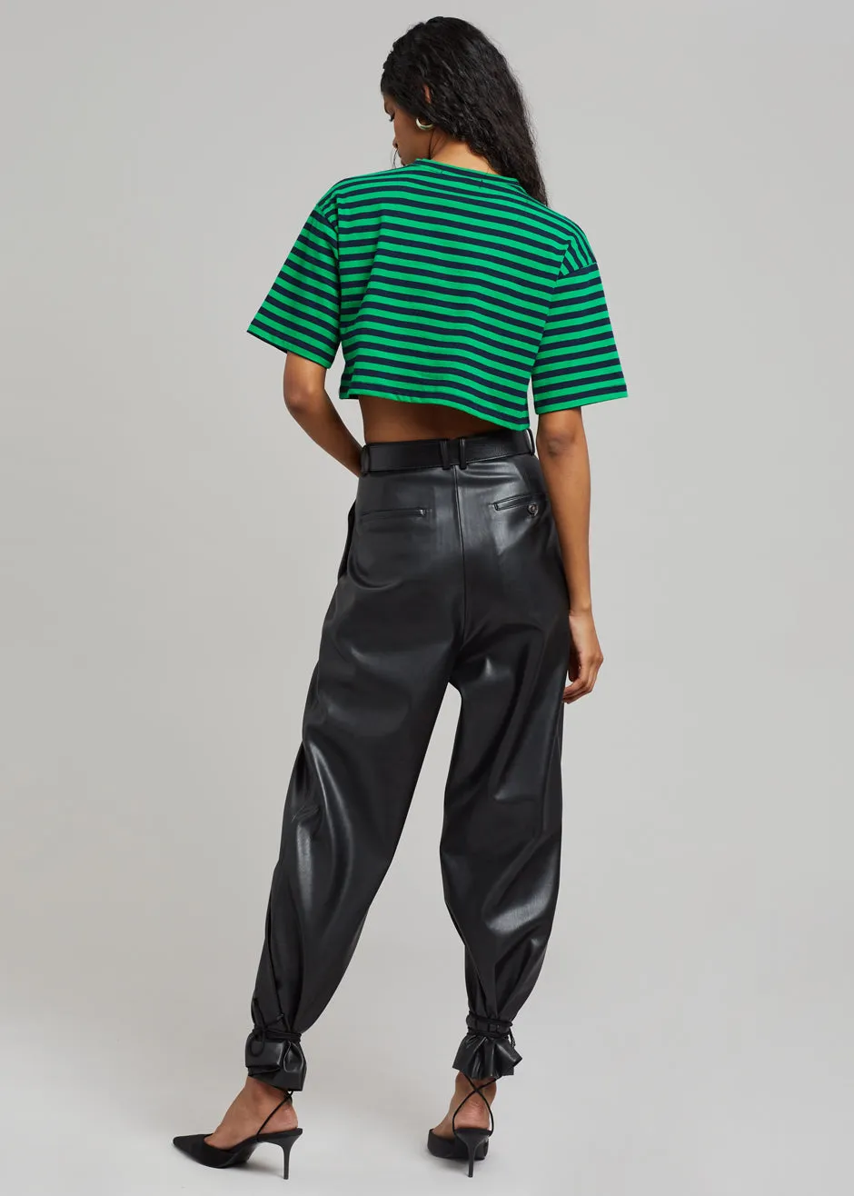 Karina Cropped T-Shirt - Kelly Green/Navy sold by Frankie Shop product image thumbnail 5