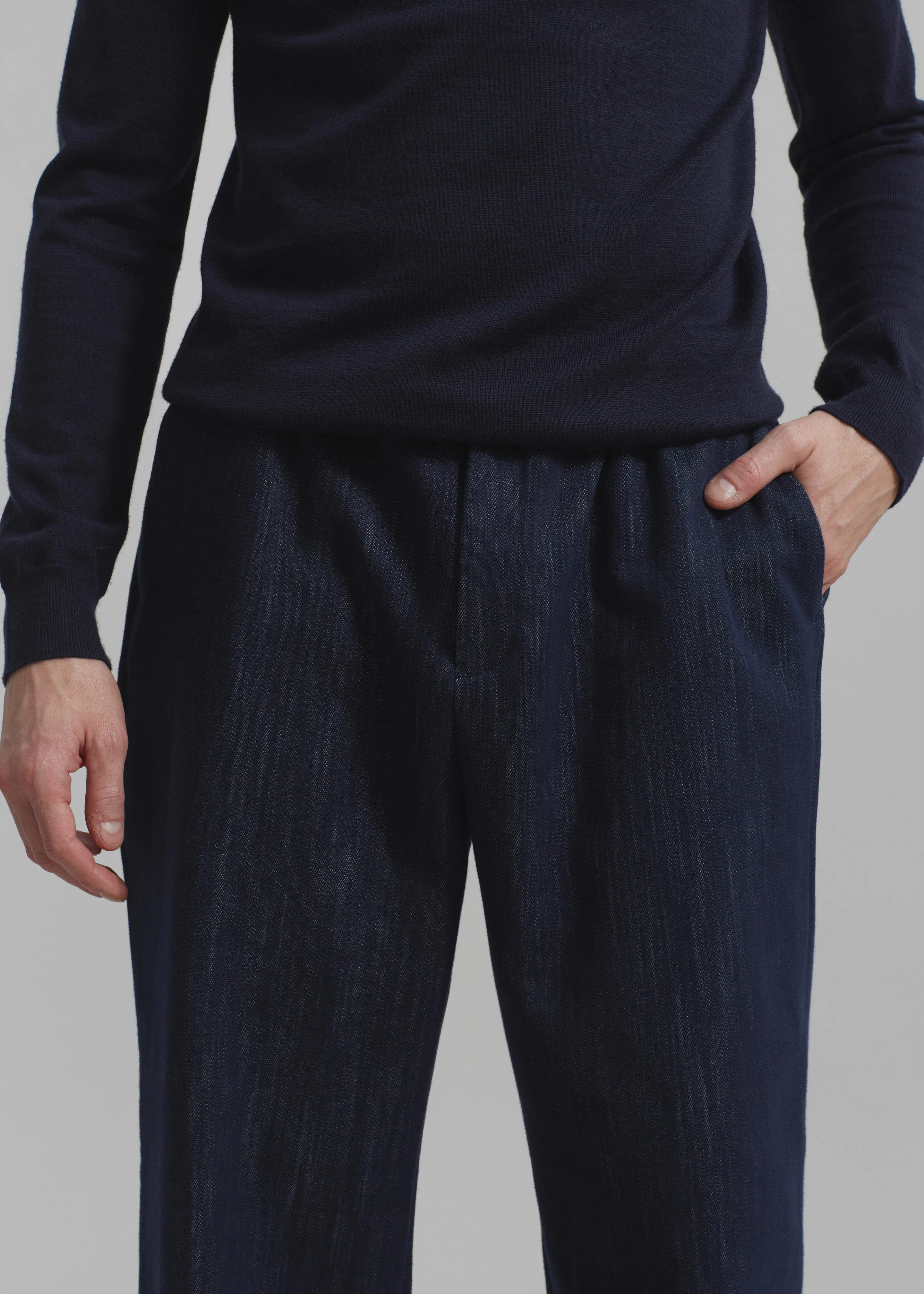 Wells Denim Pants - Dark Blue sold by Frankie Shop product image thumbnail 3