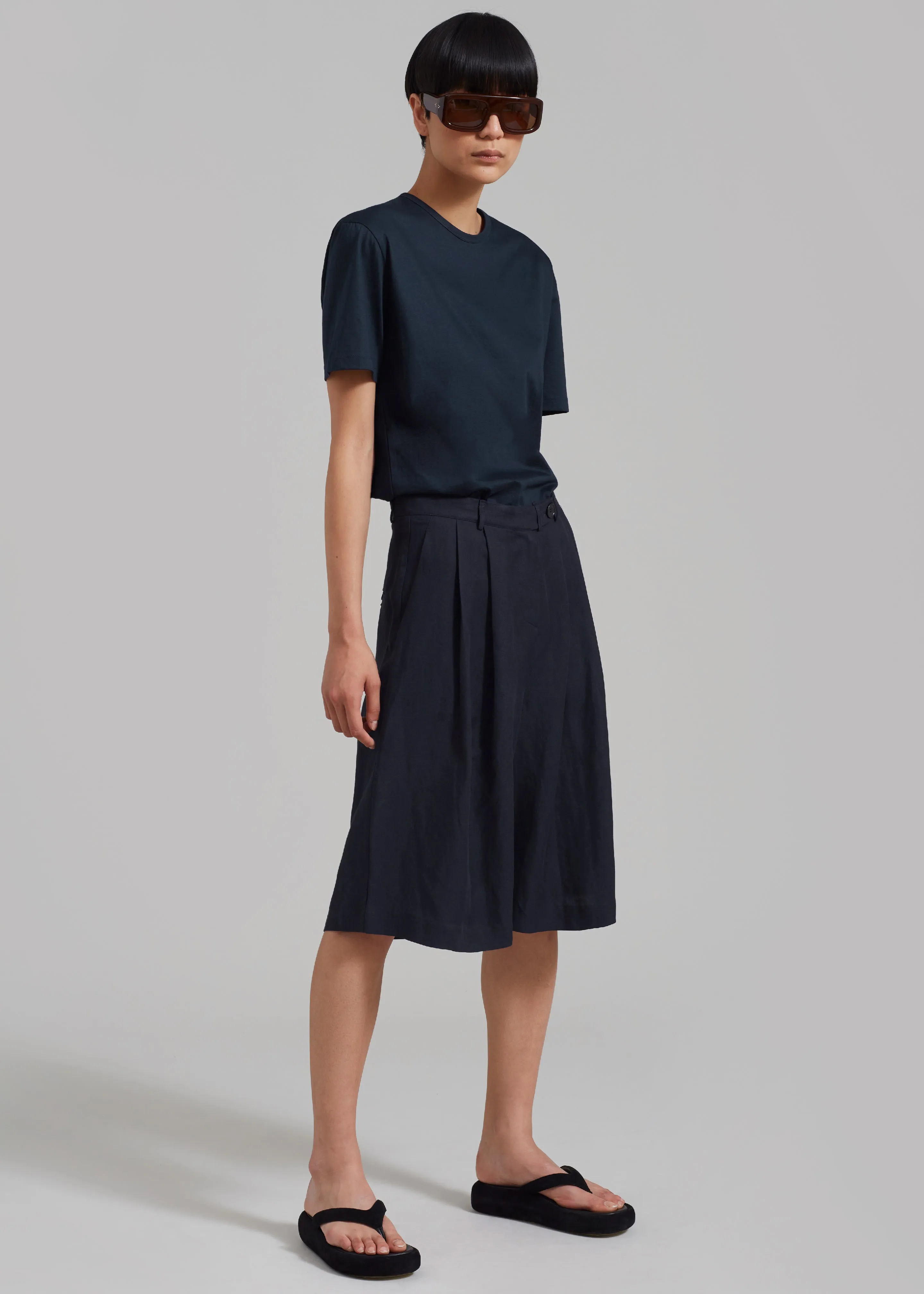Freya Bermuda Shorts - Navy sold by Frankie Shop product image thumbnail 5