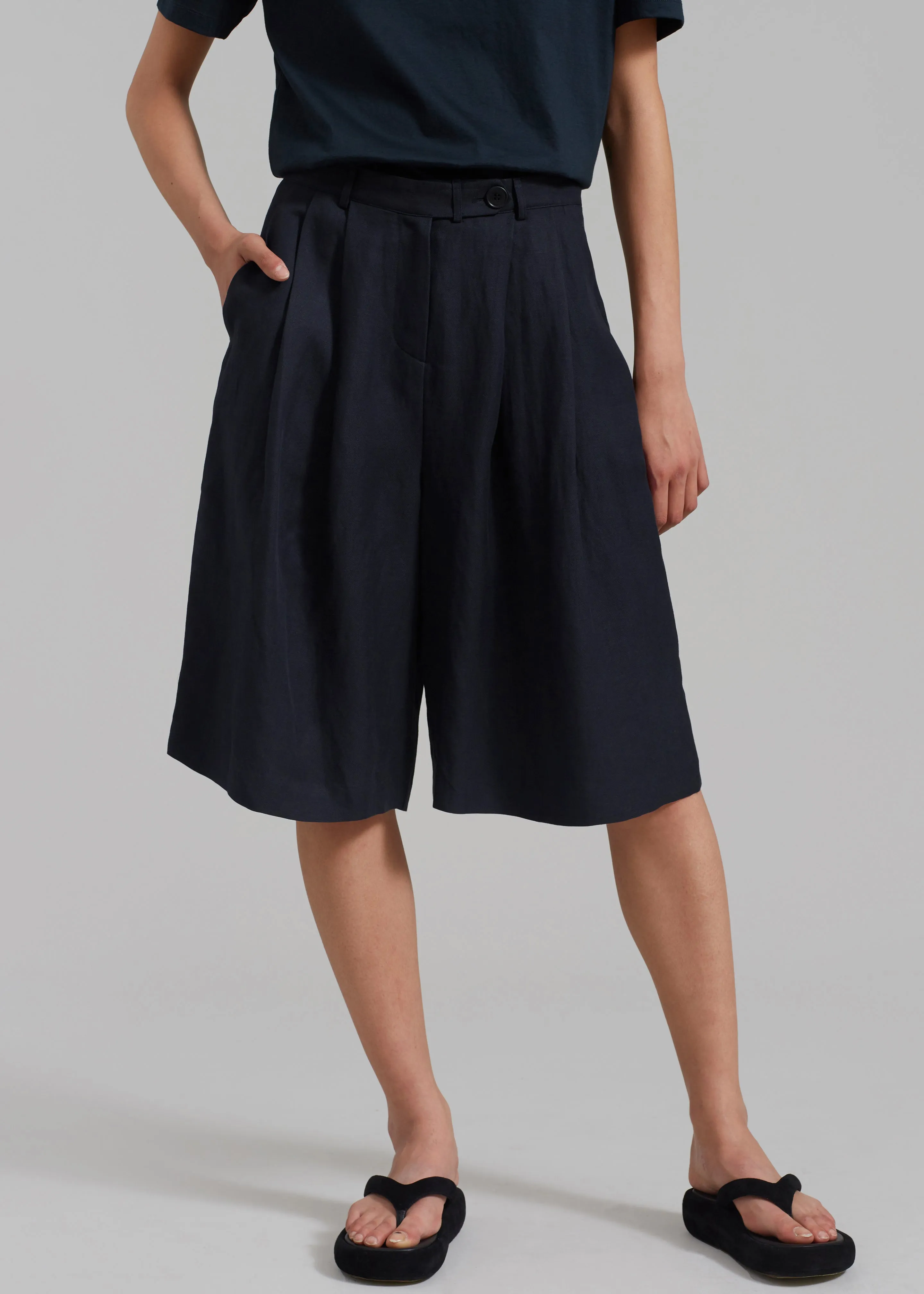 Freya Bermuda Shorts - Navy sold by Frankie Shop product image thumbnail 2
