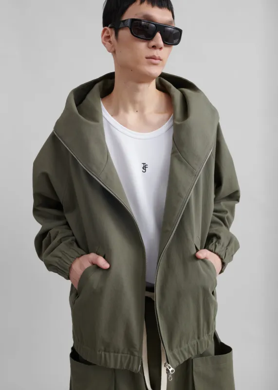 Lauri Hooded Jacket - Khaki sold by Frankie Shop