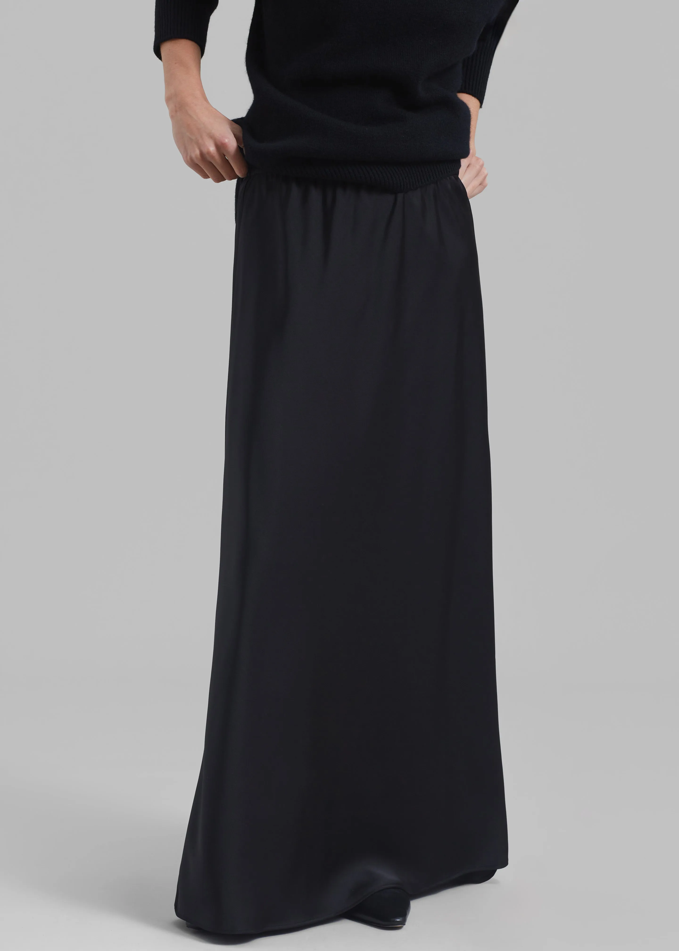 Priscilla Maxi Satin Skirt - Black sold by Frankie Shop product image thumbnail 2