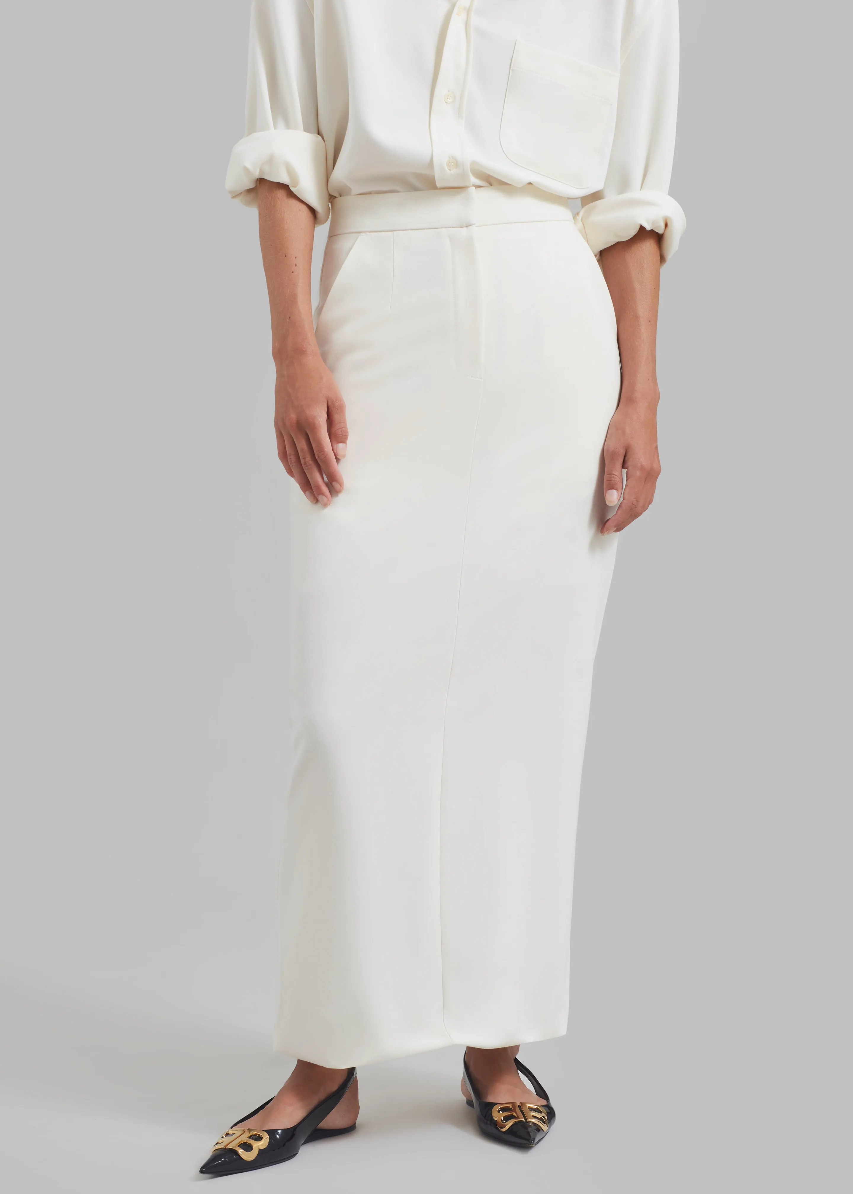 Hollis Back Slit Skirt - Ivory sold by Frankie Shop product image thumbnail 3