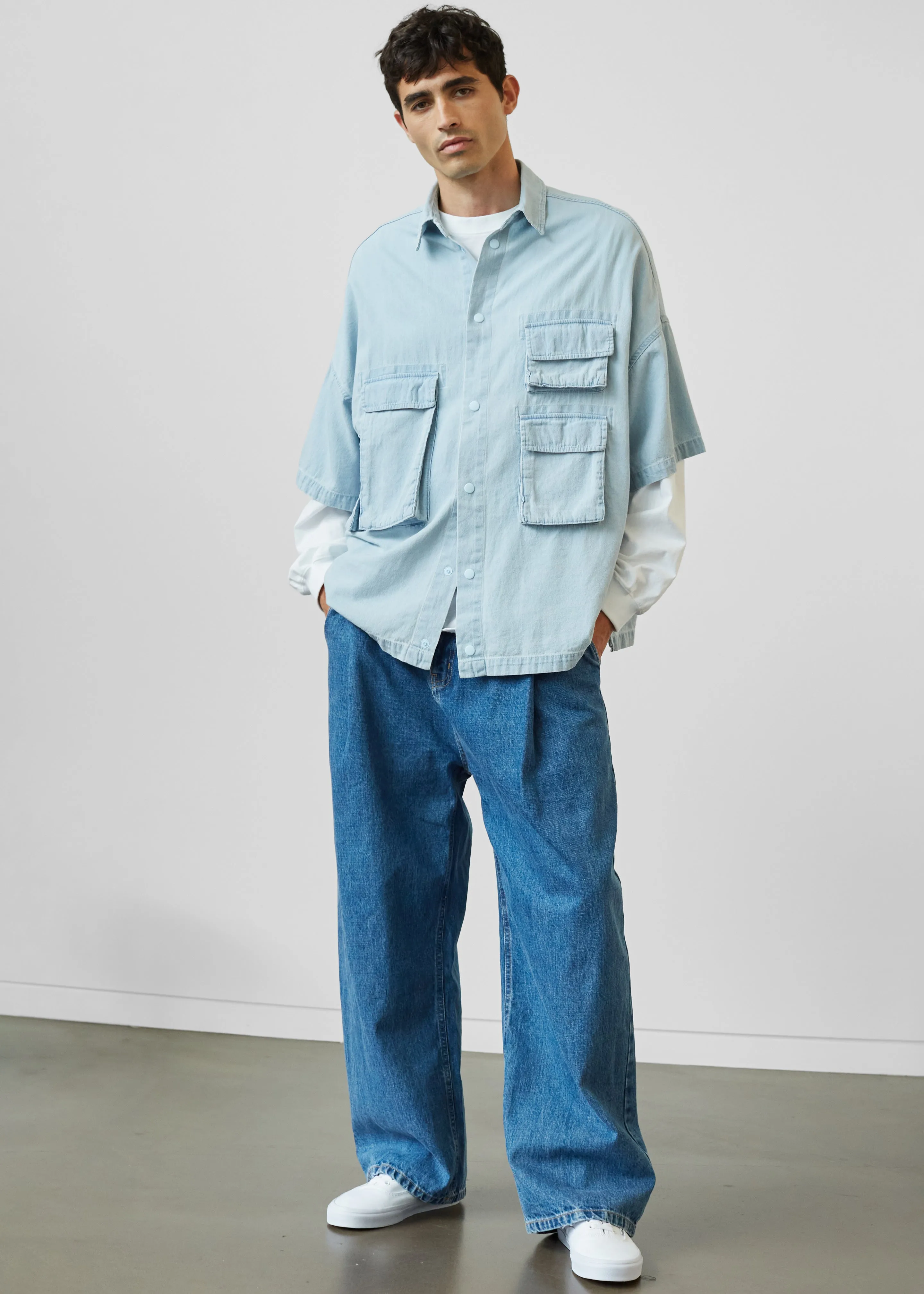 Porter Denim Cargo Shirt - Light Wash sold by Frankie Shop product image thumbnail 5