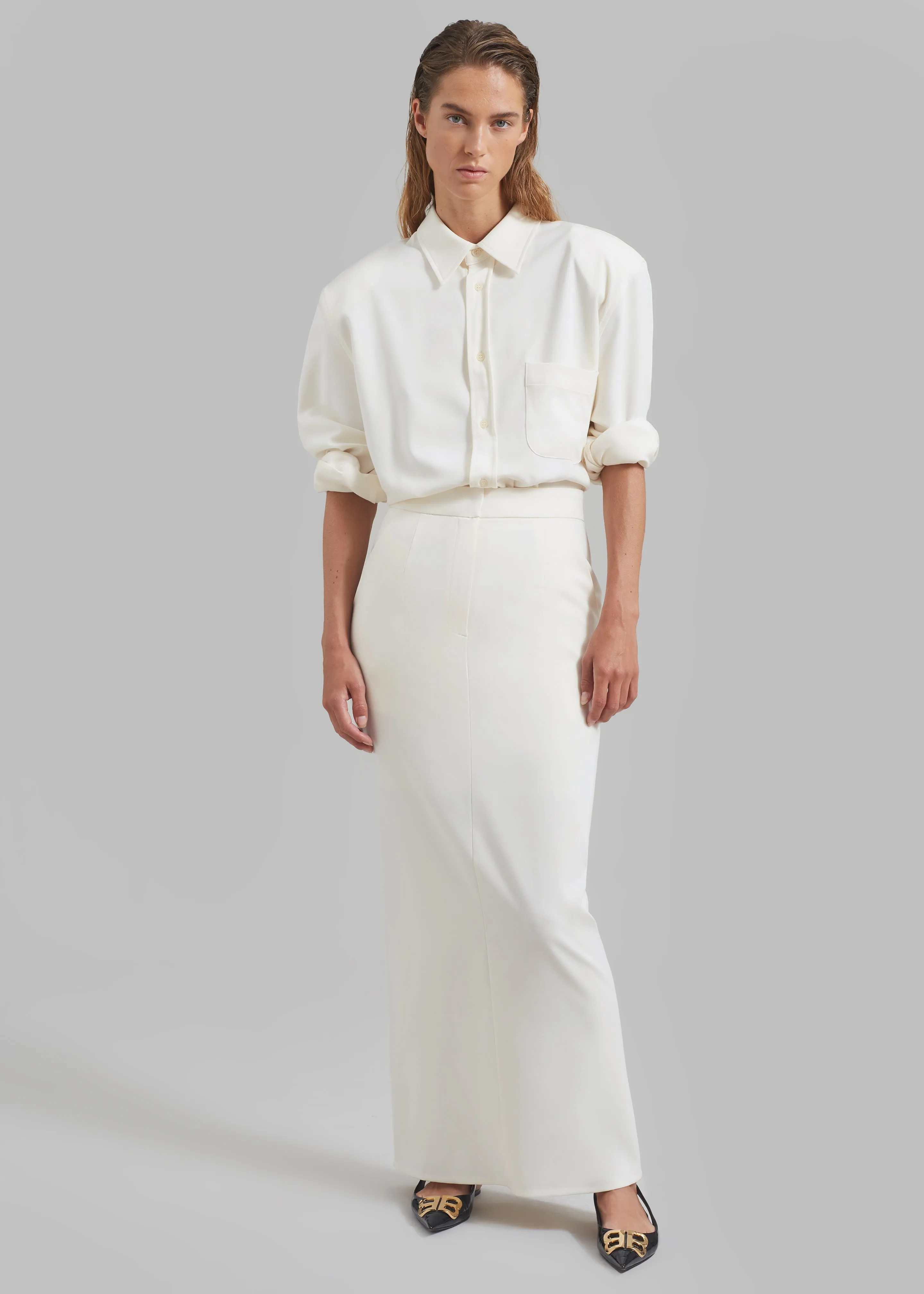 Hollis Back Slit Skirt - Ivory sold by Frankie Shop product image thumbnail 5