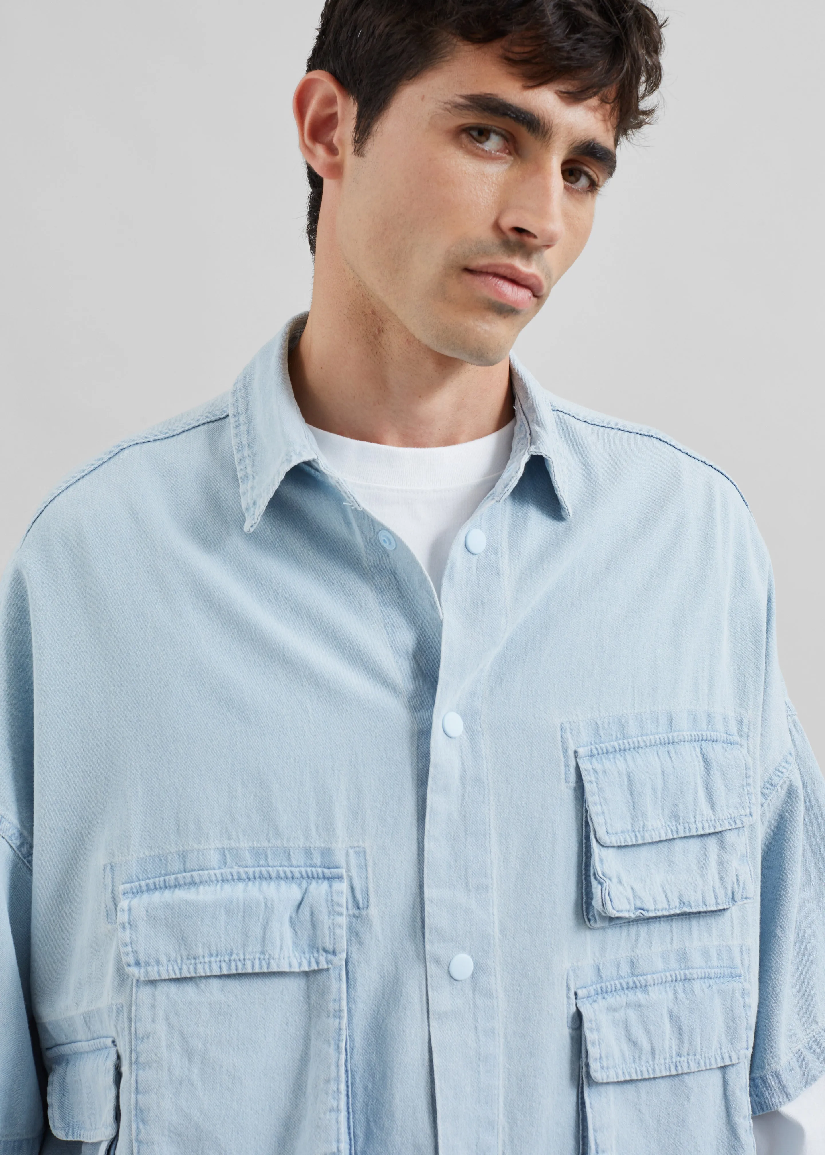 Porter Denim Cargo Shirt - Light Wash sold by Frankie Shop product image thumbnail 4