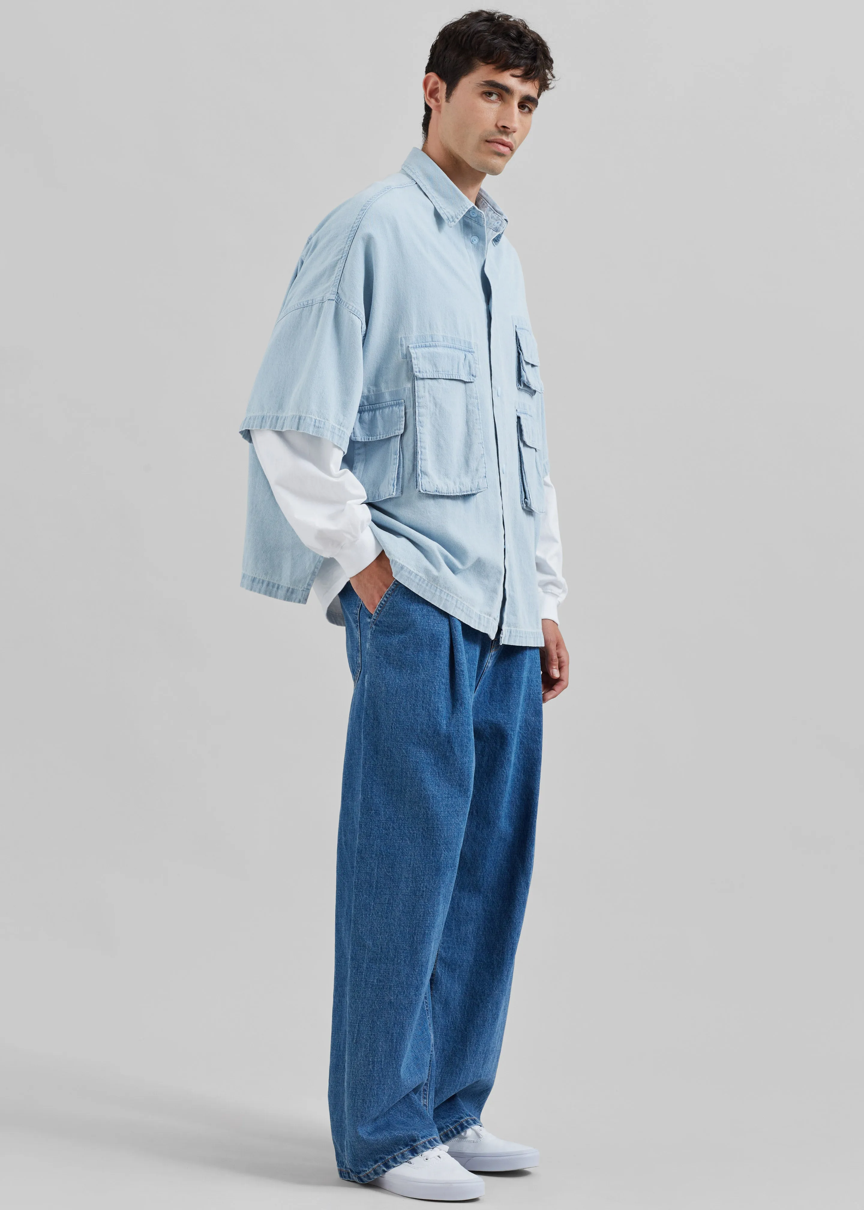 Porter Denim Cargo Shirt - Light Wash sold by Frankie Shop product image thumbnail 3