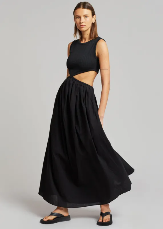 Mara Cut Out Maxi Dress - Black sold by Frankie Shop