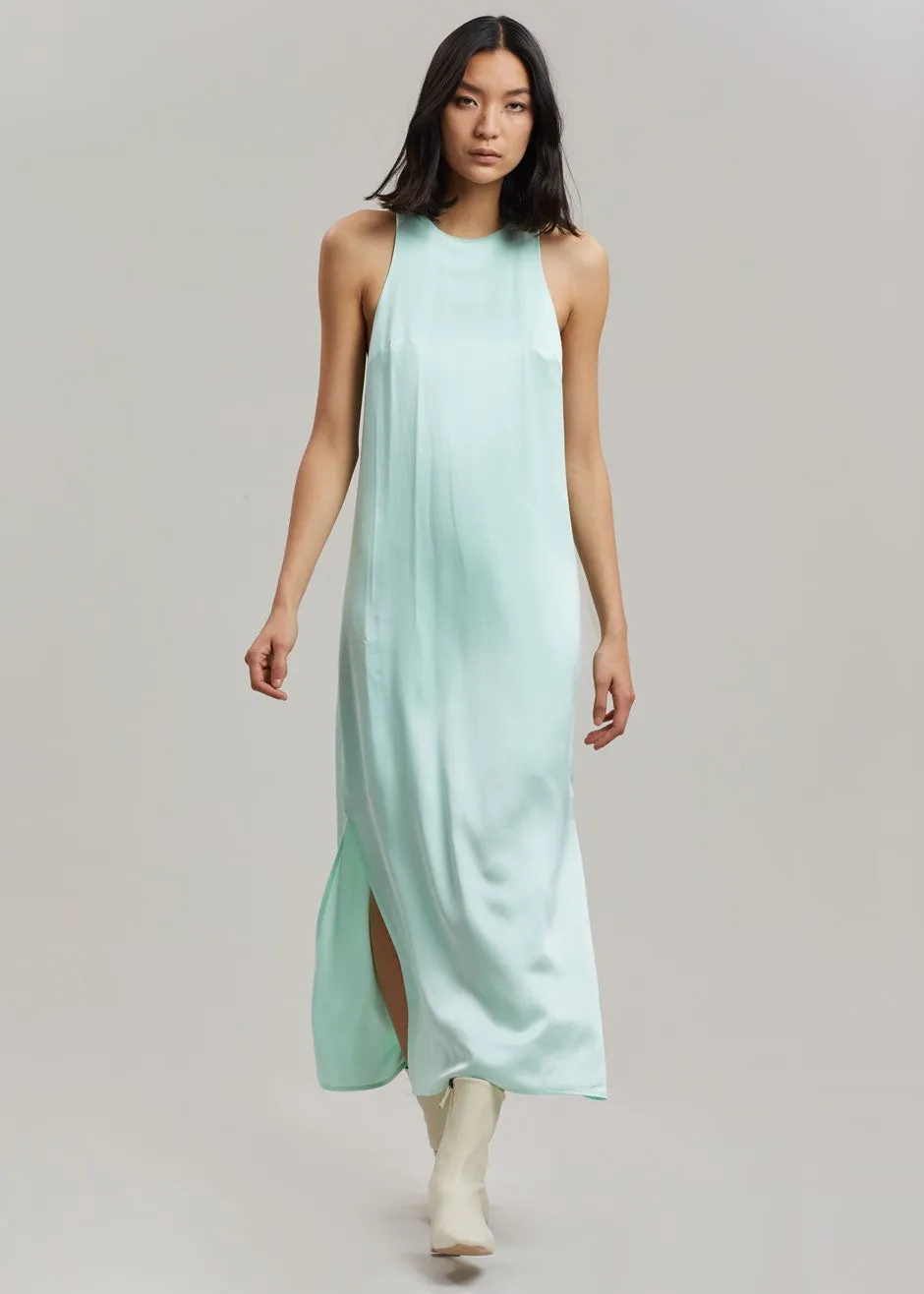 Loulou Studio Sula Silk Dress - Aqua sold by Frankie Shop