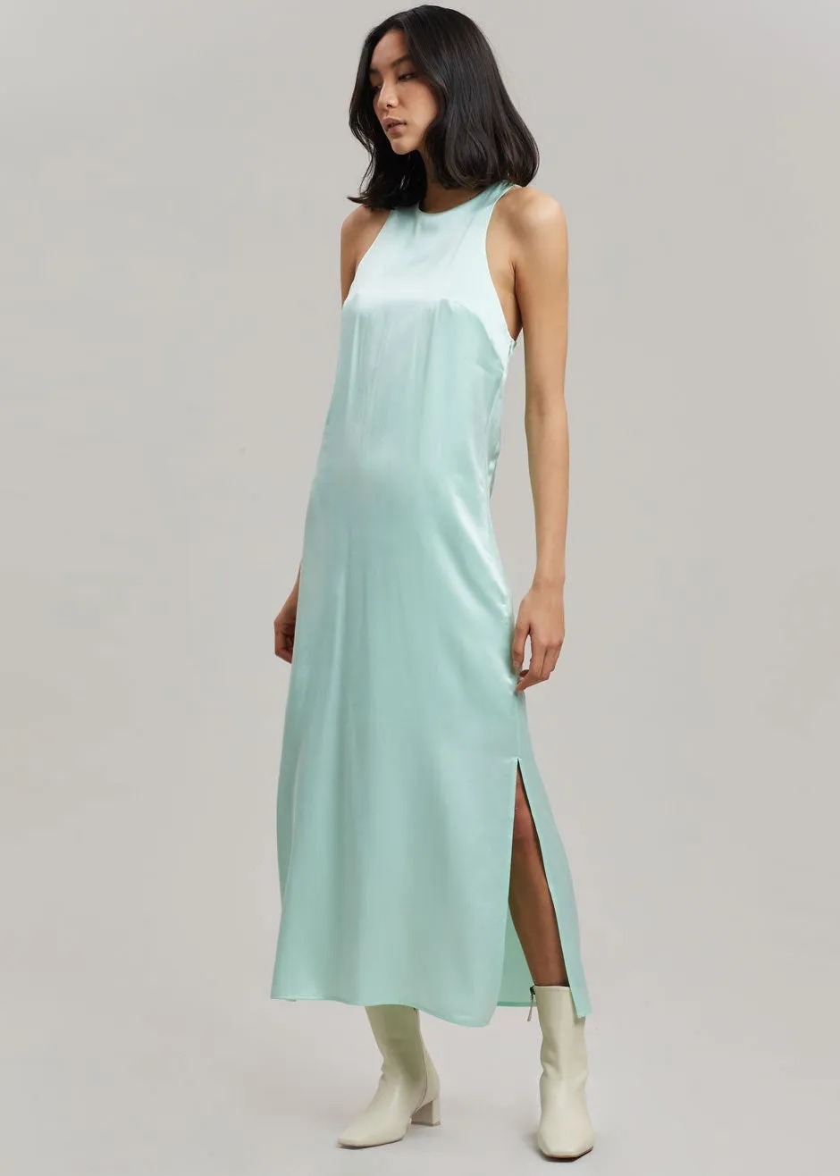 Loulou Studio Sula Silk Dress - Aqua sold by Frankie Shop product image thumbnail 3