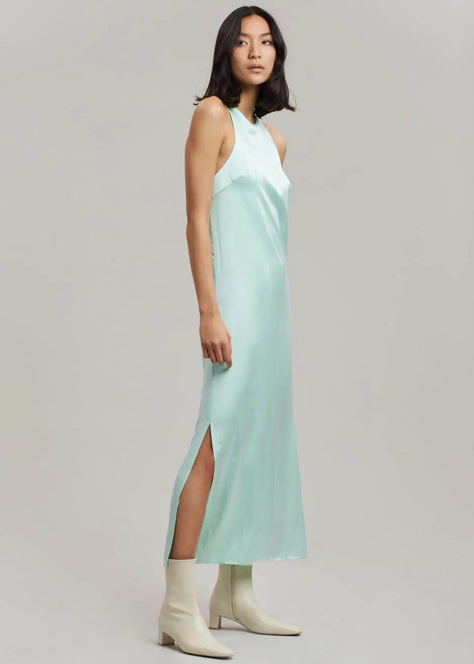 Loulou Studio Sula Silk Dress - Aqua sold by Frankie Shop product image thumbnail 5