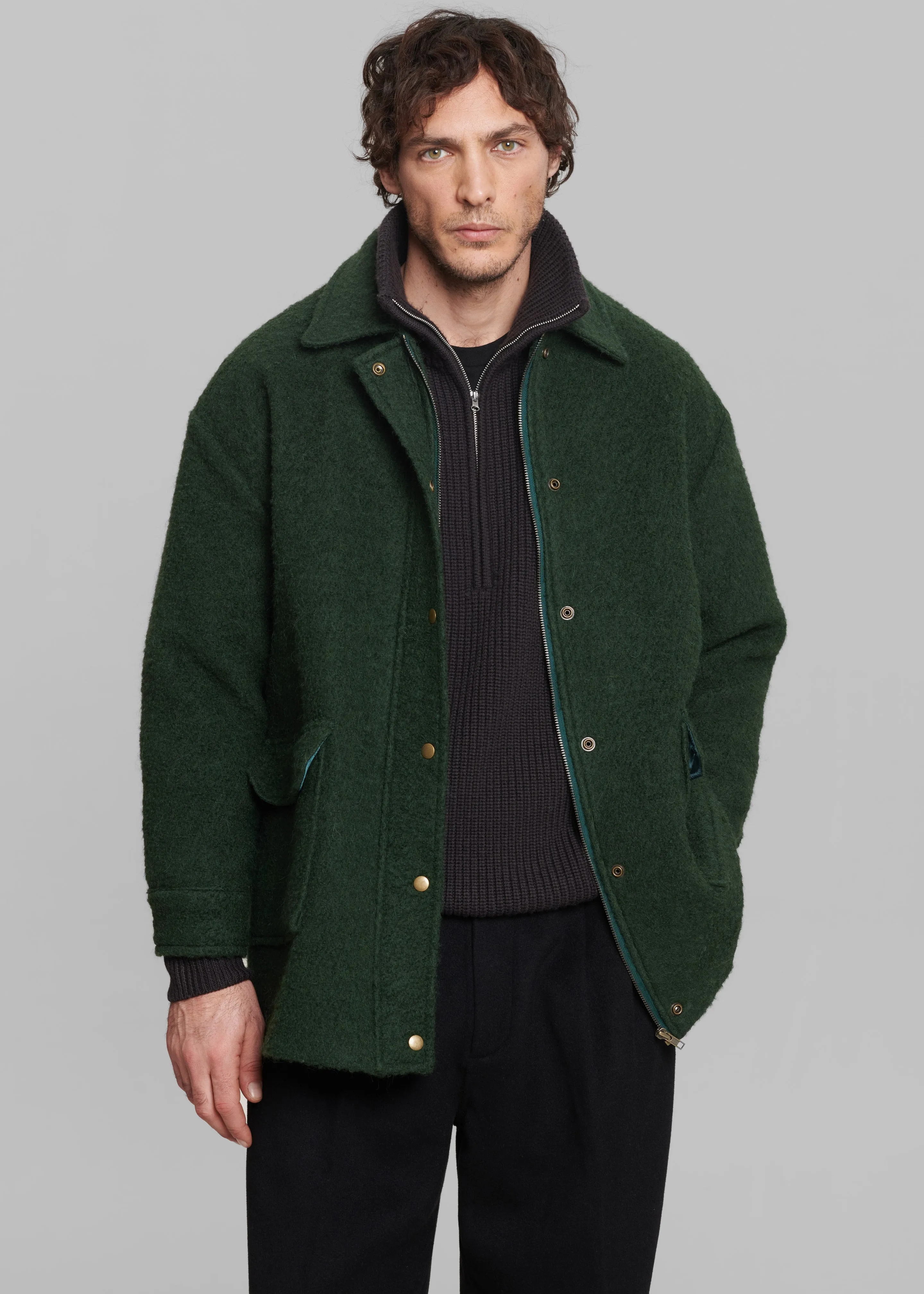Jacob Wool Coat - Forest Green sold by Frankie Shop product image thumbnail 4