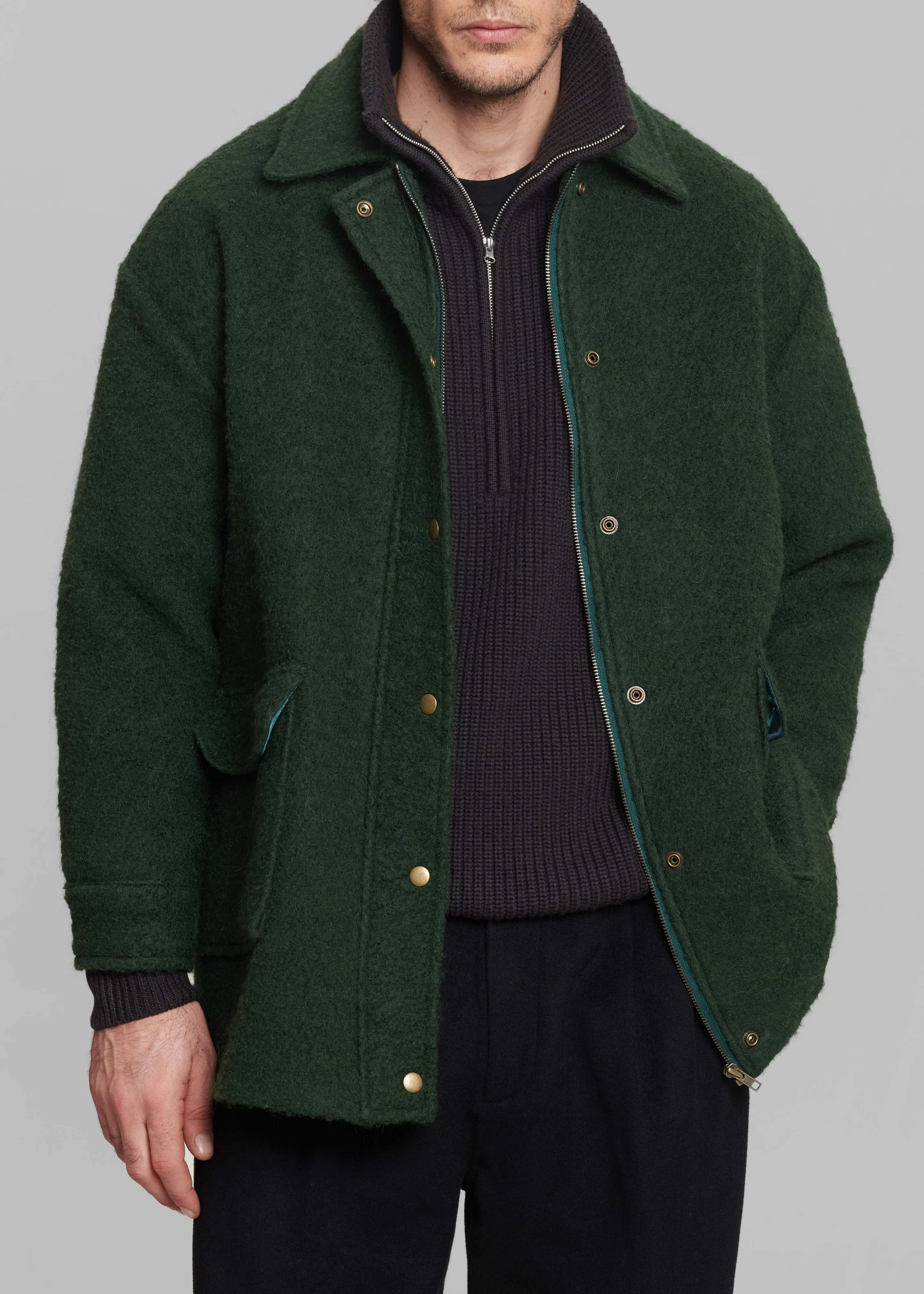 Jacob Wool Coat - Forest Green sold by Frankie Shop product image thumbnail 5