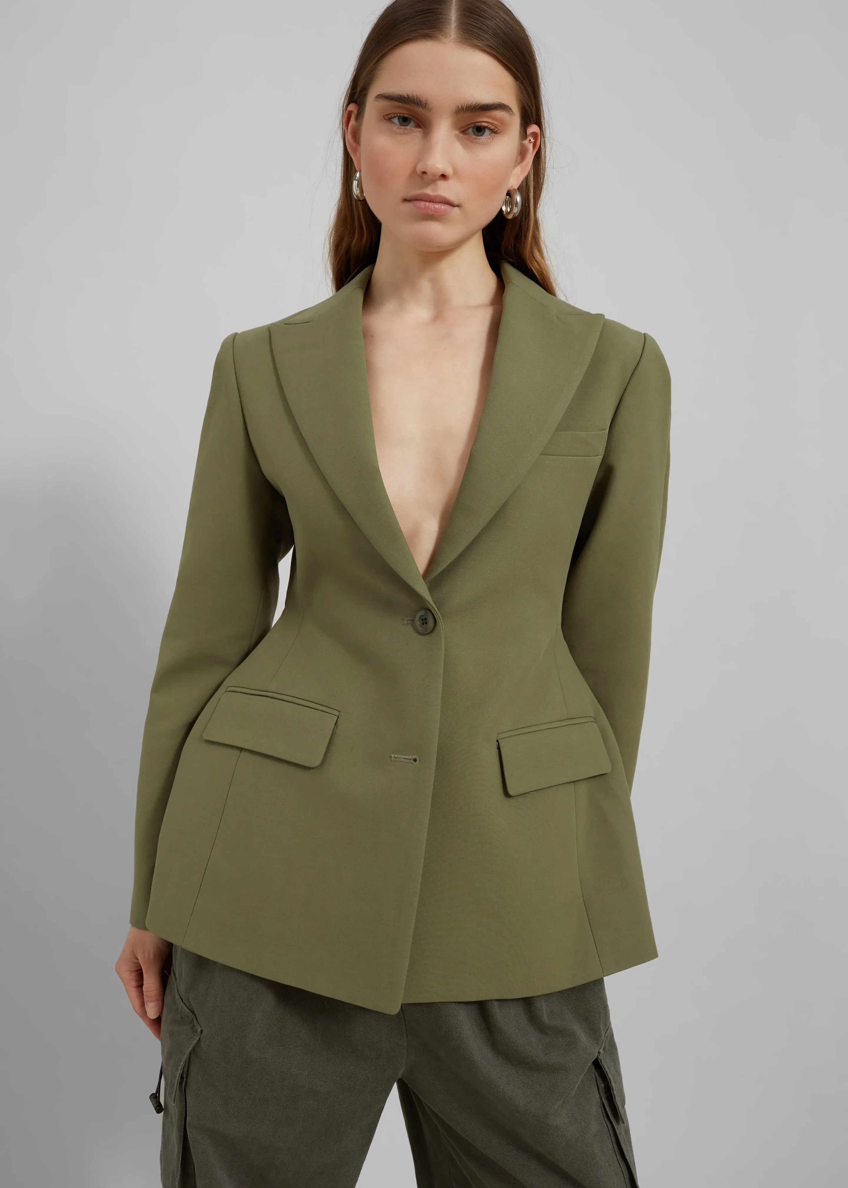 Colette Hourglass Blazer - Khaki sold by Frankie Shop product image thumbnail 5