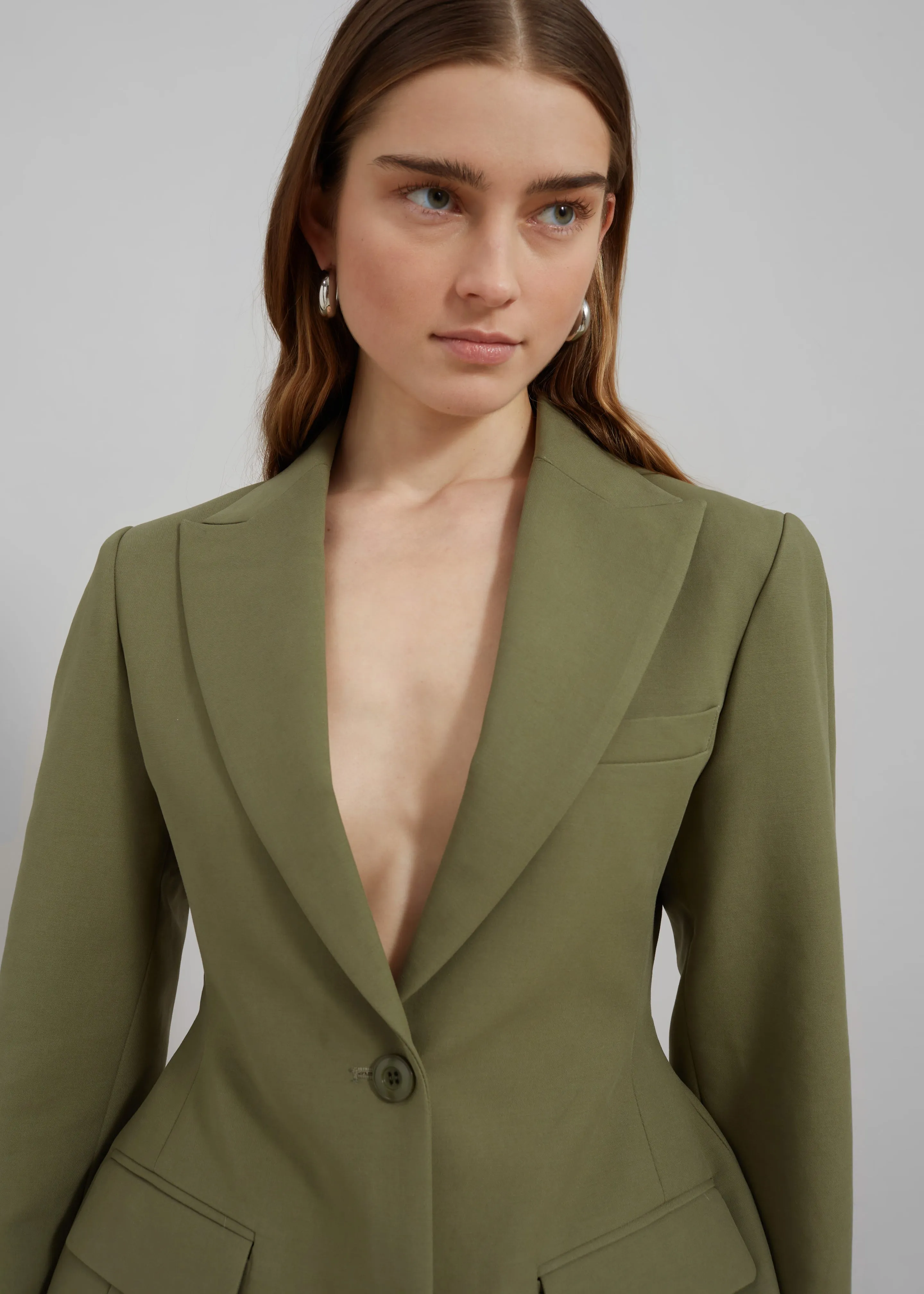 Colette Hourglass Blazer - Khaki sold by Frankie Shop product image thumbnail 4