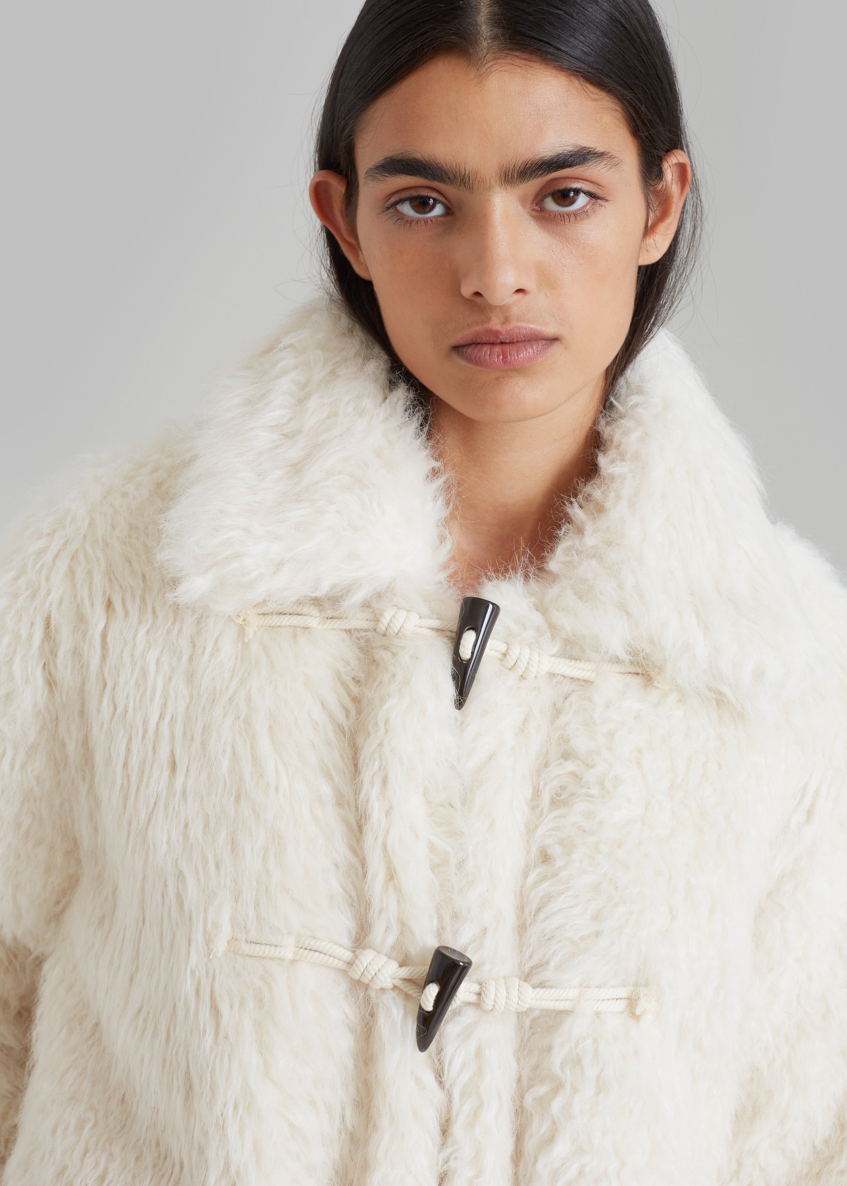 Noha Faux Fur Toggle Coat - Cream sold by Frankie Shop product image thumbnail 4