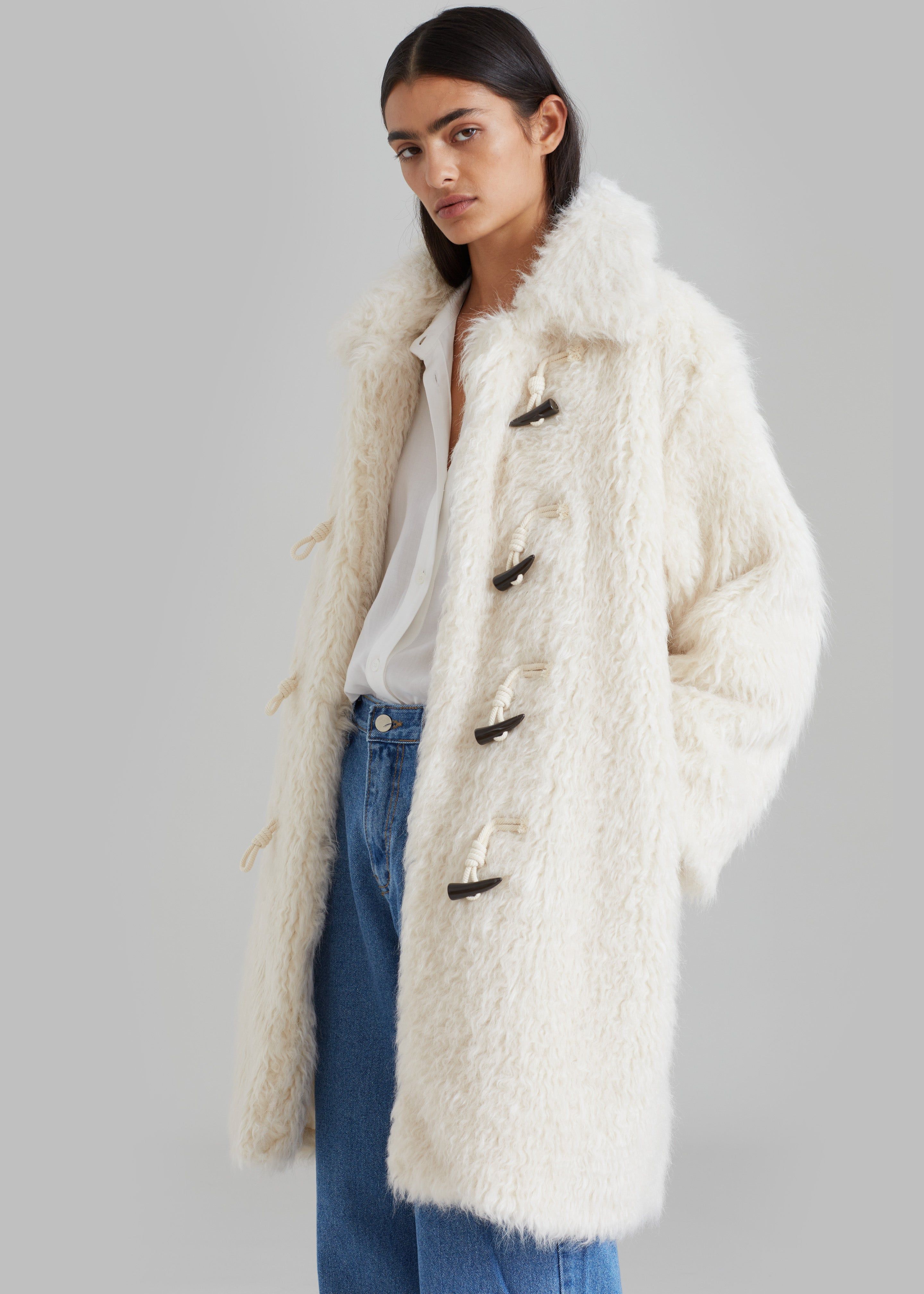 Noha Faux Fur Toggle Coat - Cream sold by Frankie Shop product image thumbnail 3