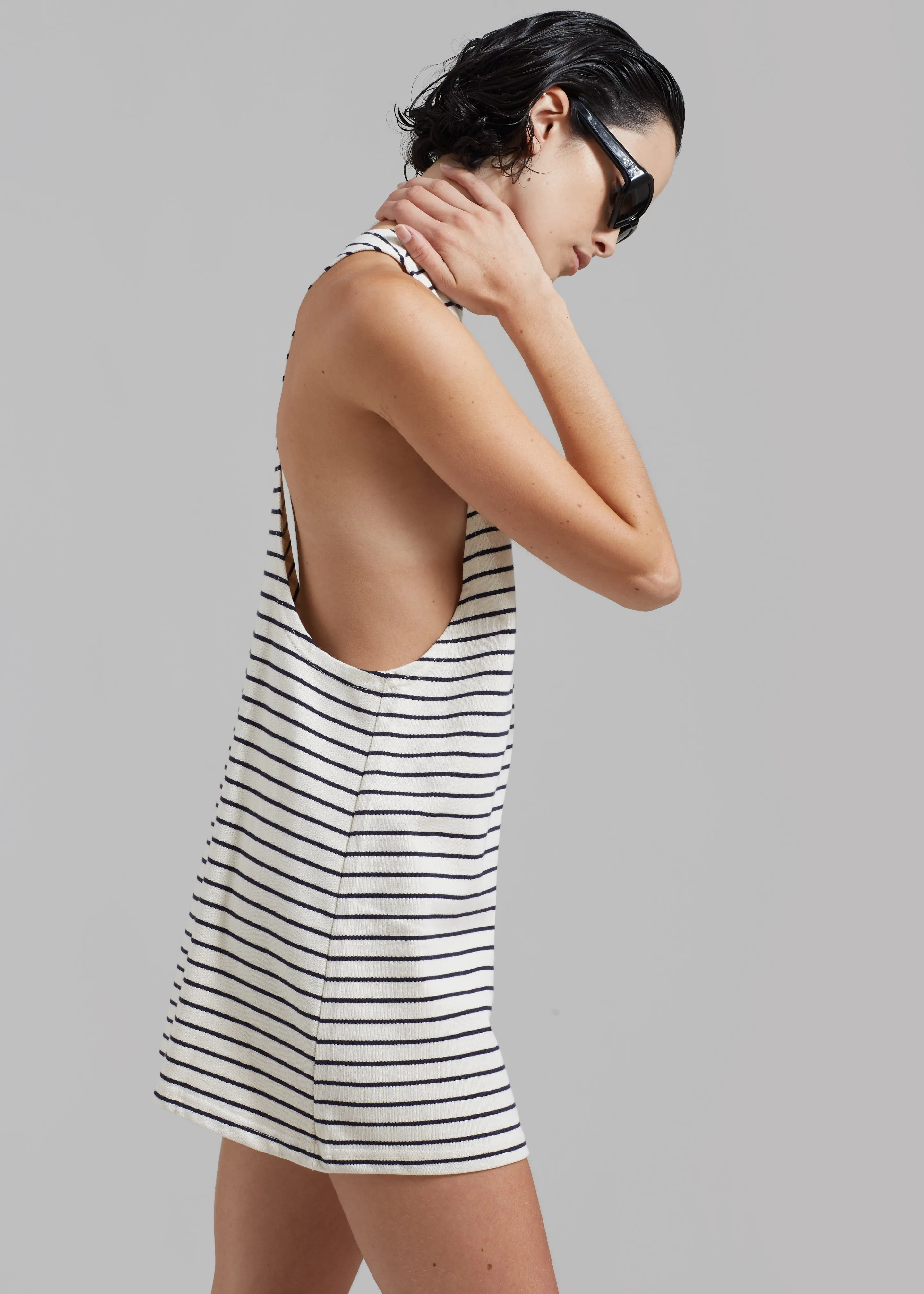 Lindsay Halter Dress - Navy Stripe sold by Frankie Shop product image thumbnail 4