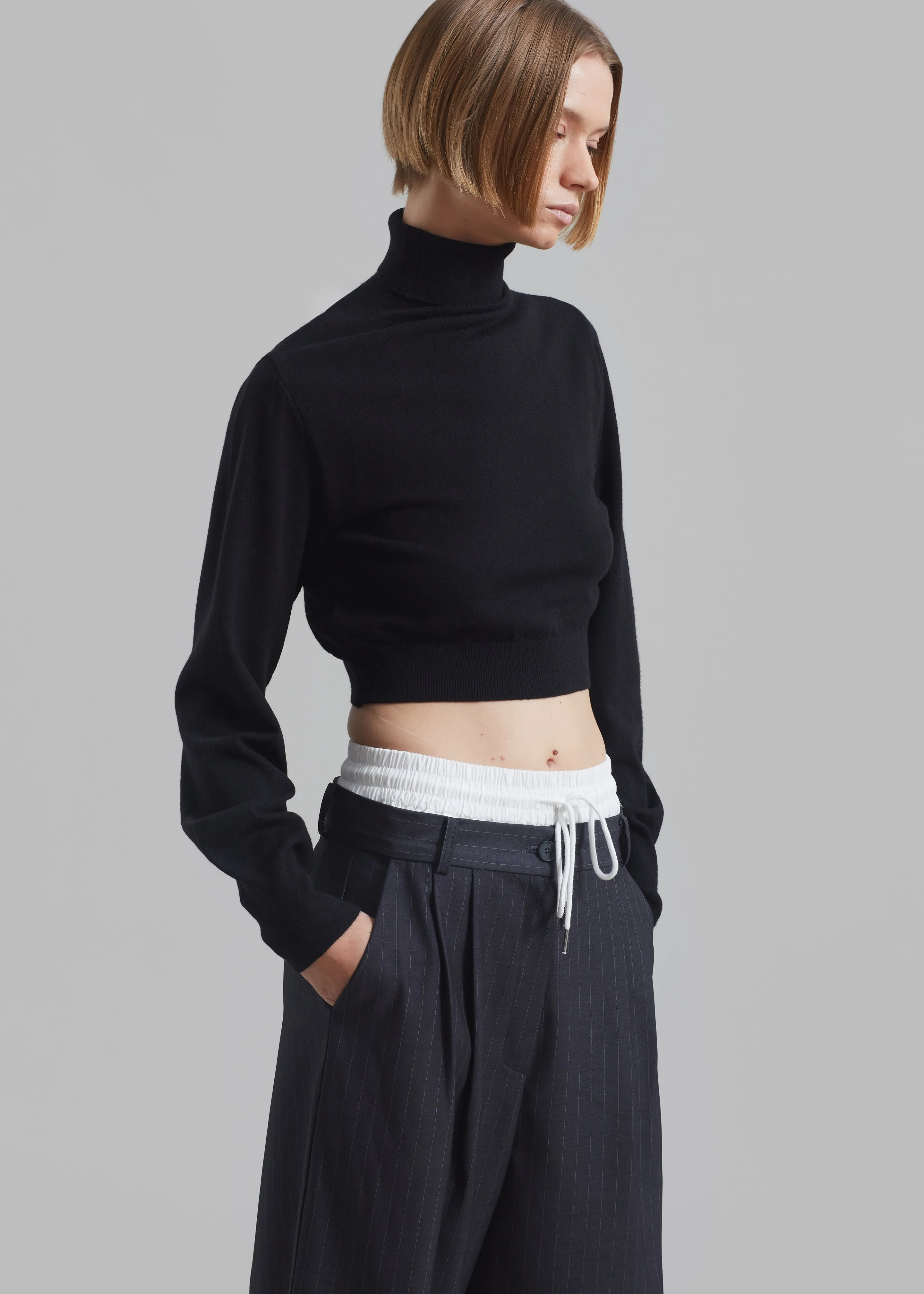 Bella Cropped Turtleneck - Black sold by Frankie Shop product image thumbnail 2