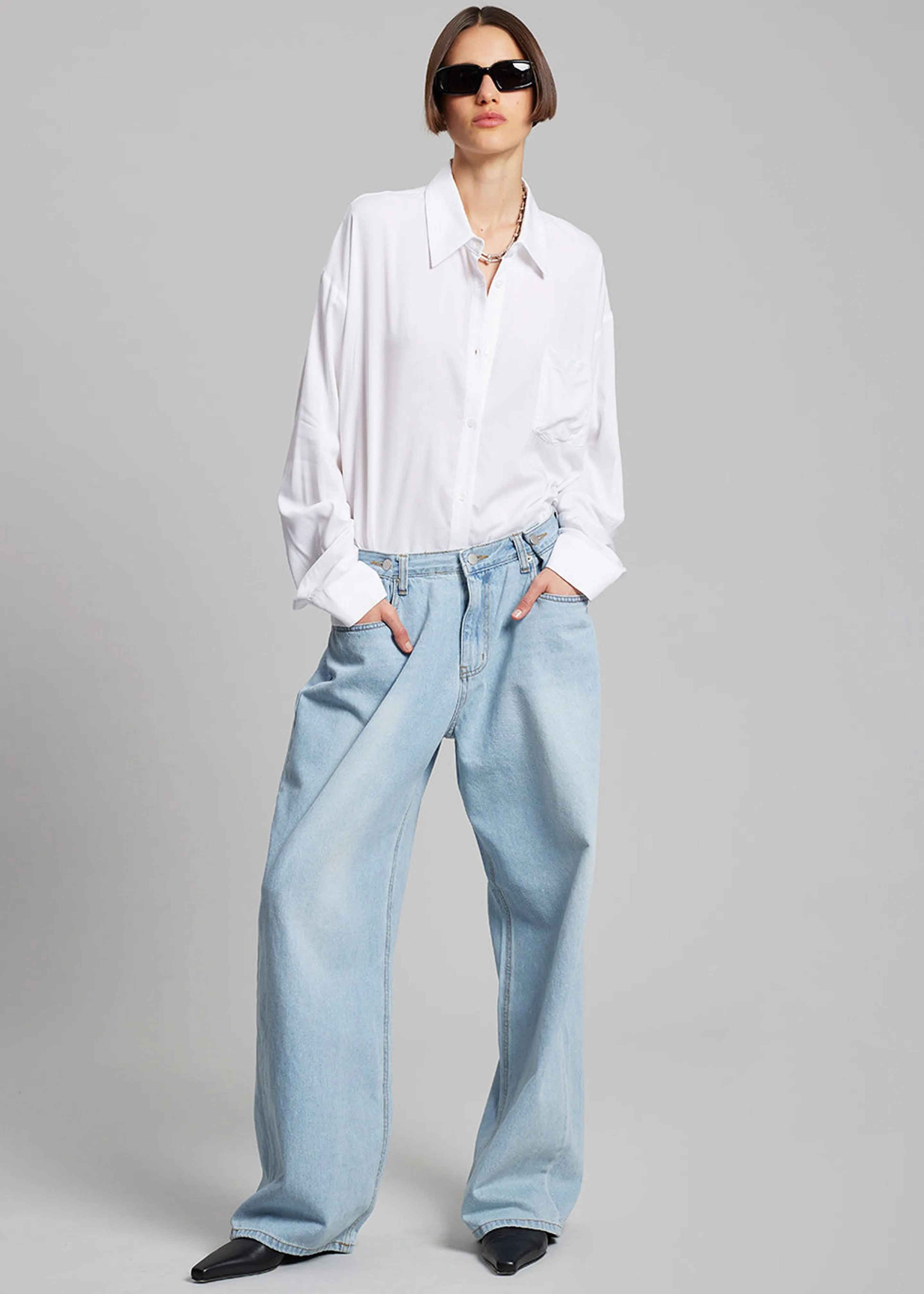 Hayla Denim Pants - Light Wash sold by Frankie Shop