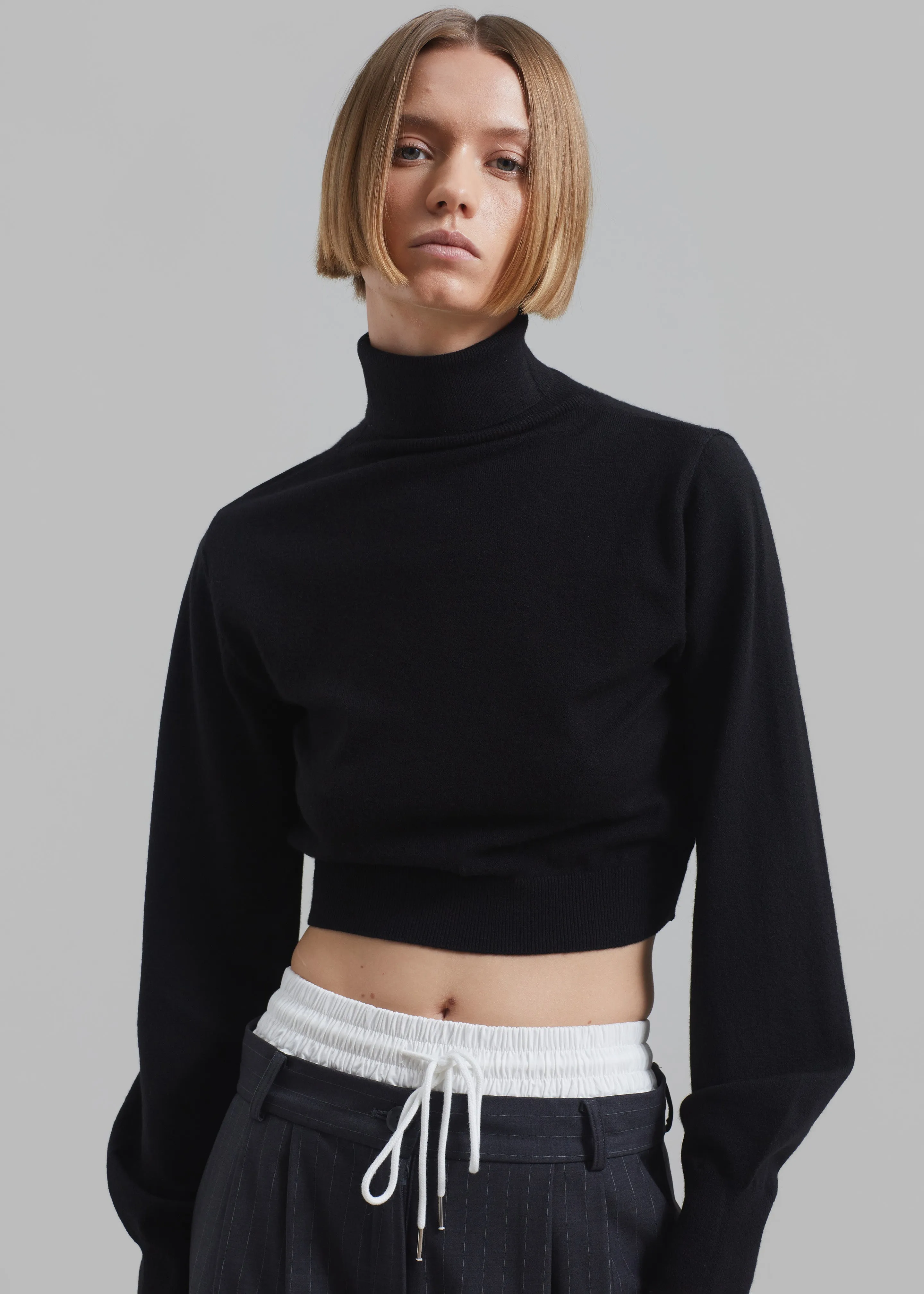 Bella Cropped Turtleneck - Black sold by Frankie Shop product image thumbnail 3