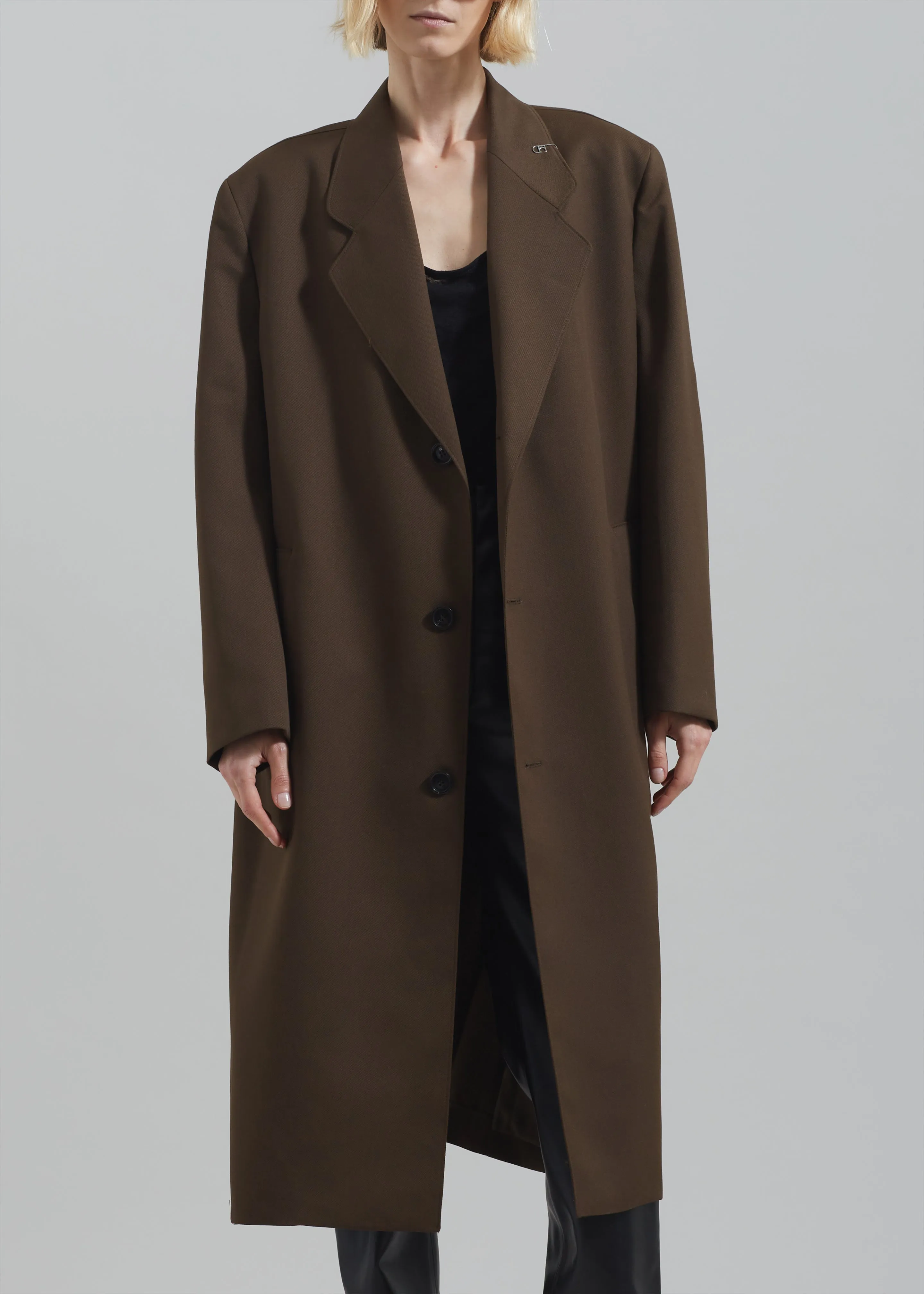 Low Classic Classic Long Coat - Khaki sold by Frankie Shop product image thumbnail 4