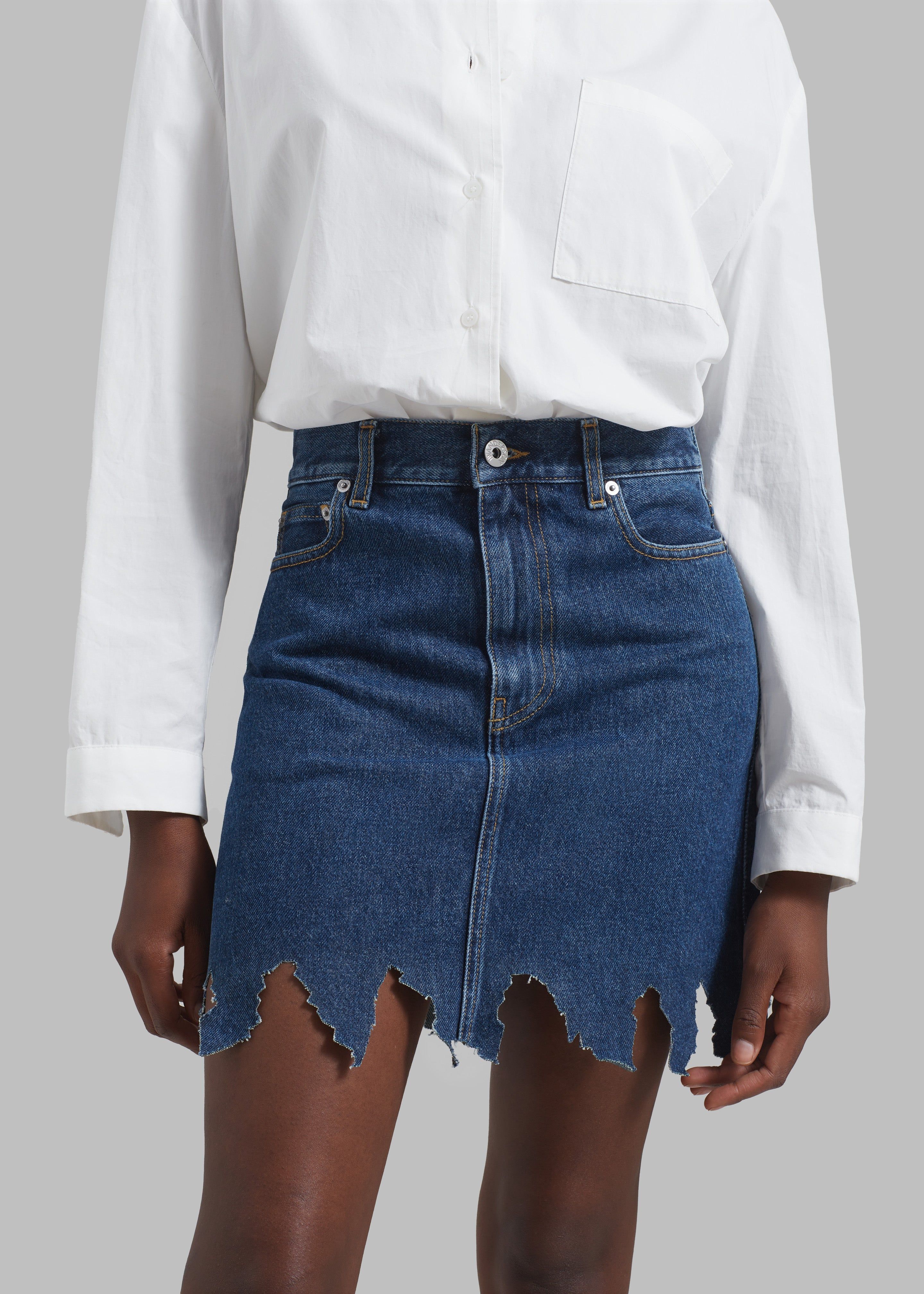 JW Anderson Lasercut Mini Skirt - Indigo sold by Frankie Shop product image thumbnail 3