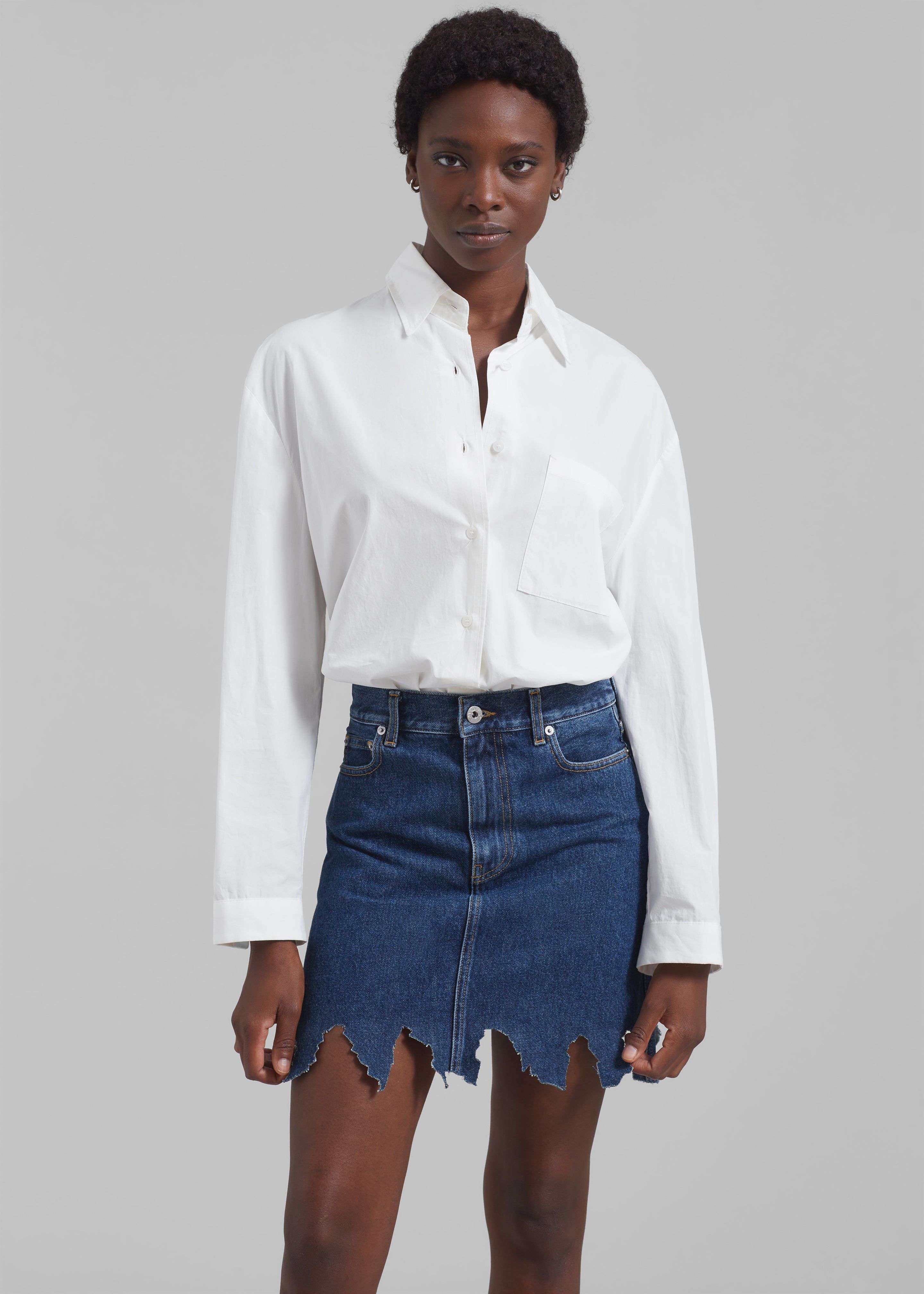 JW Anderson Lasercut Mini Skirt - Indigo sold by Frankie Shop product image thumbnail 5