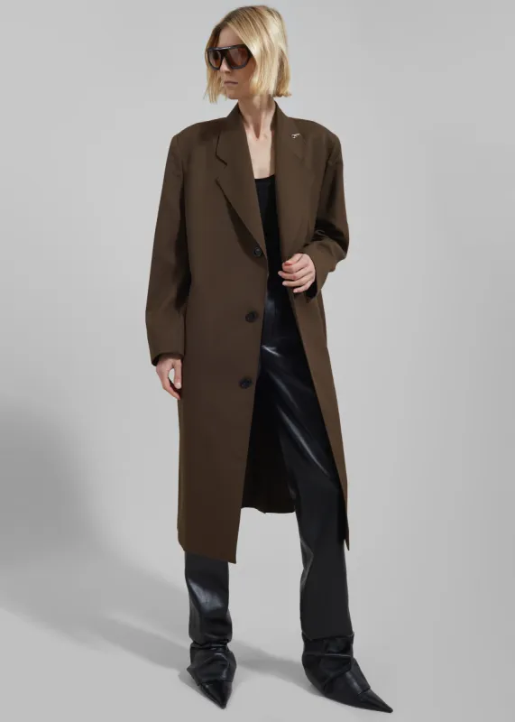 Low Classic Classic Long Coat - Khaki sold by Frankie Shop