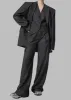 Elise Cargo Trousers - Grey/White Pinstripe sold by Frankie Shop