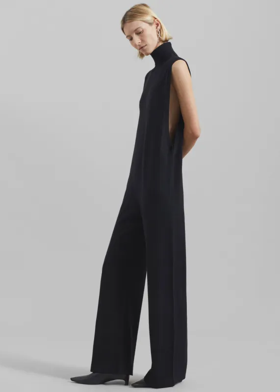 Sportmax Kirie Wool-Knit Jumpsuit - Black sold by Frankie Shop