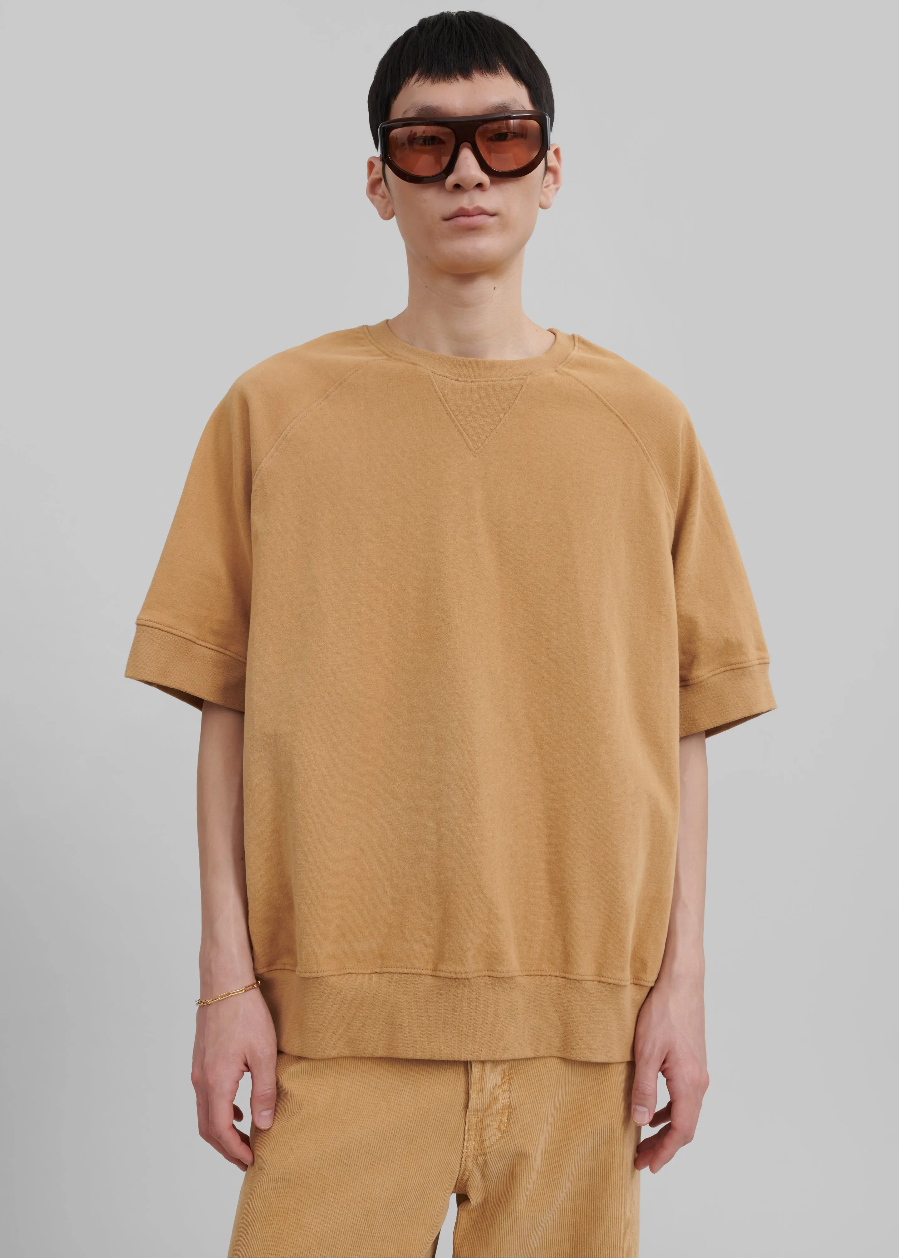 Caz Boxy Tee - Camel sold by Frankie Shop