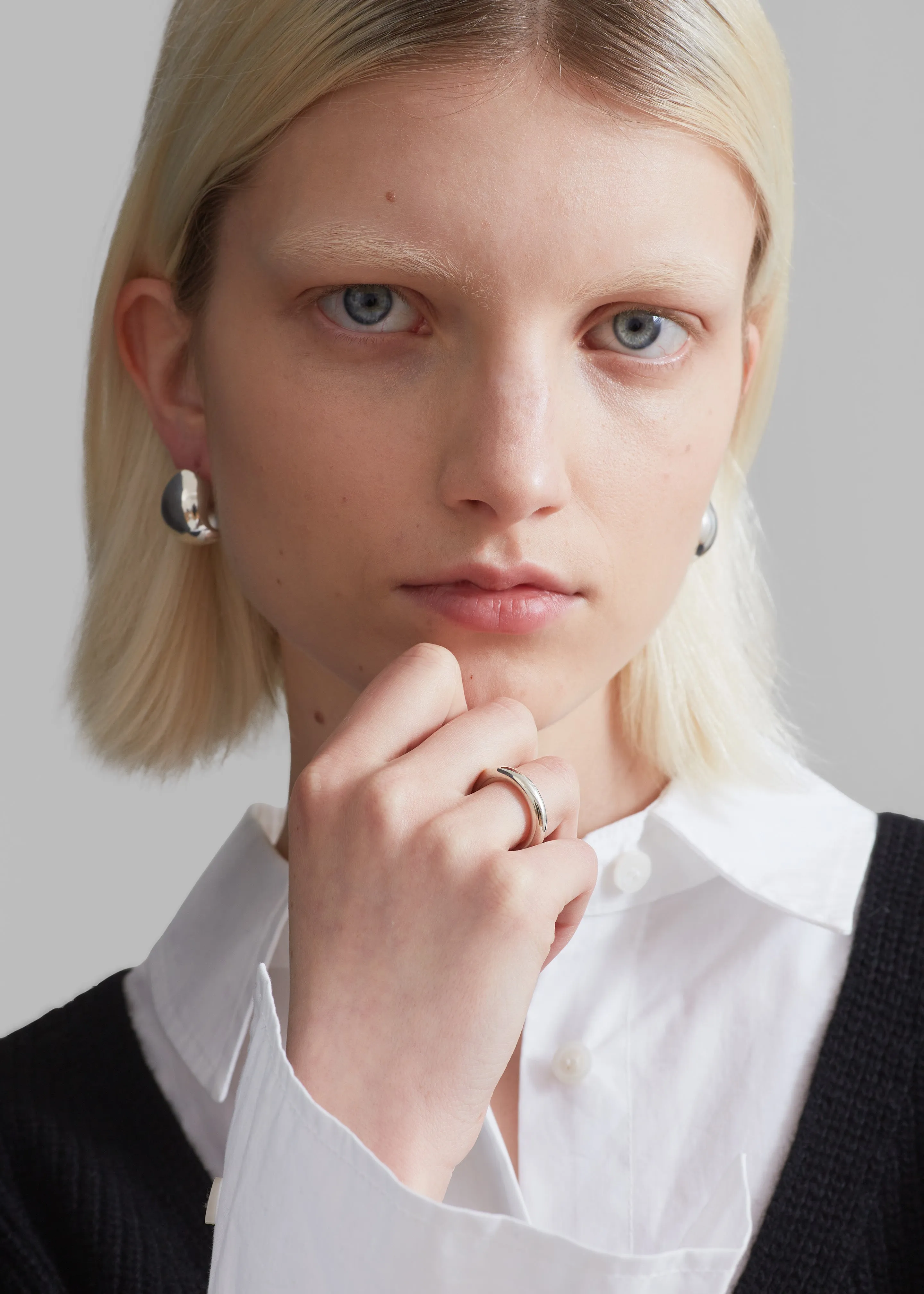 Jasmin Sparrow Classic Hoops - Silver sold by Frankie Shop product image thumbnail 5