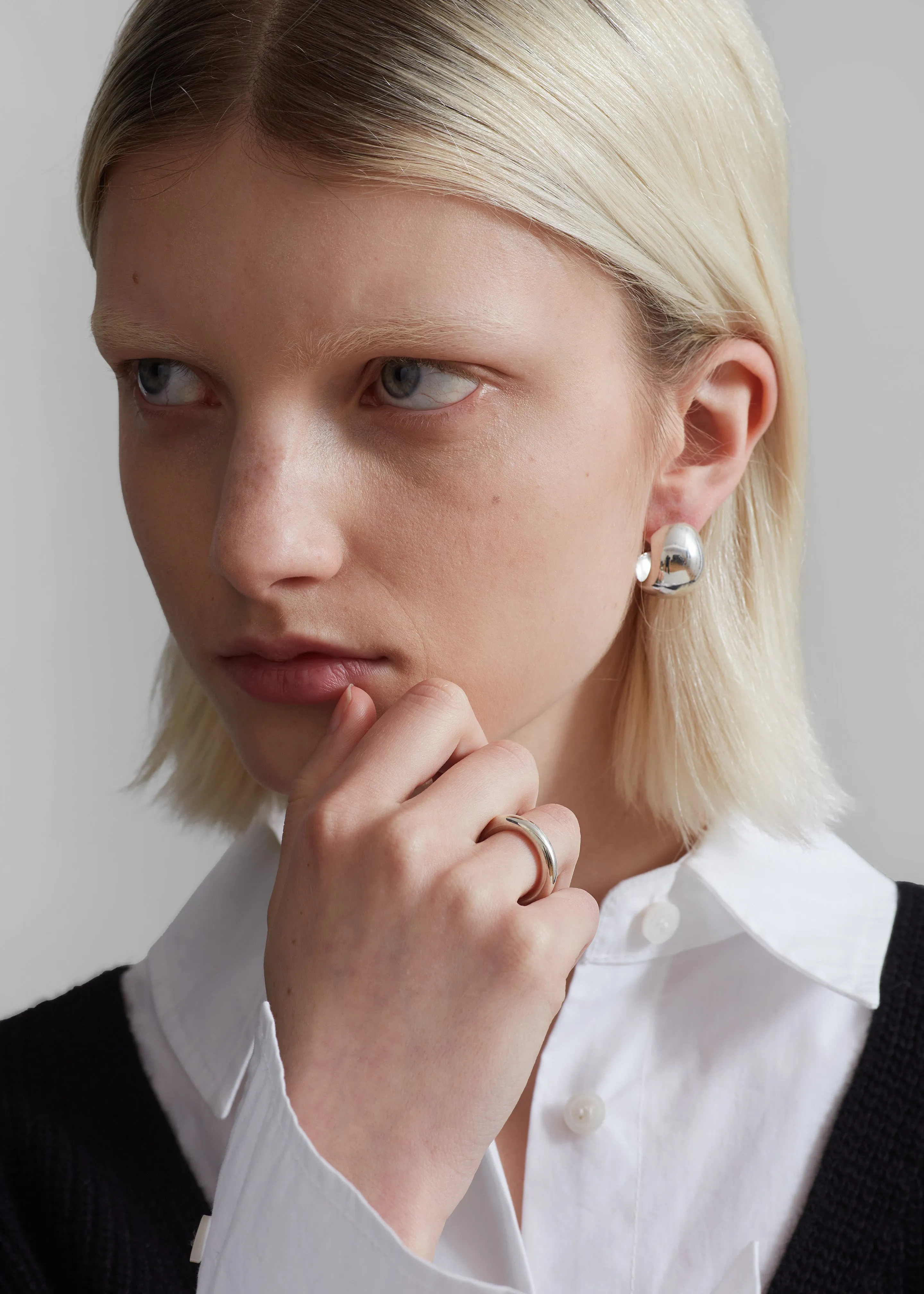 Jasmin Sparrow Classic Hoops - Silver sold by Frankie Shop product image thumbnail 3