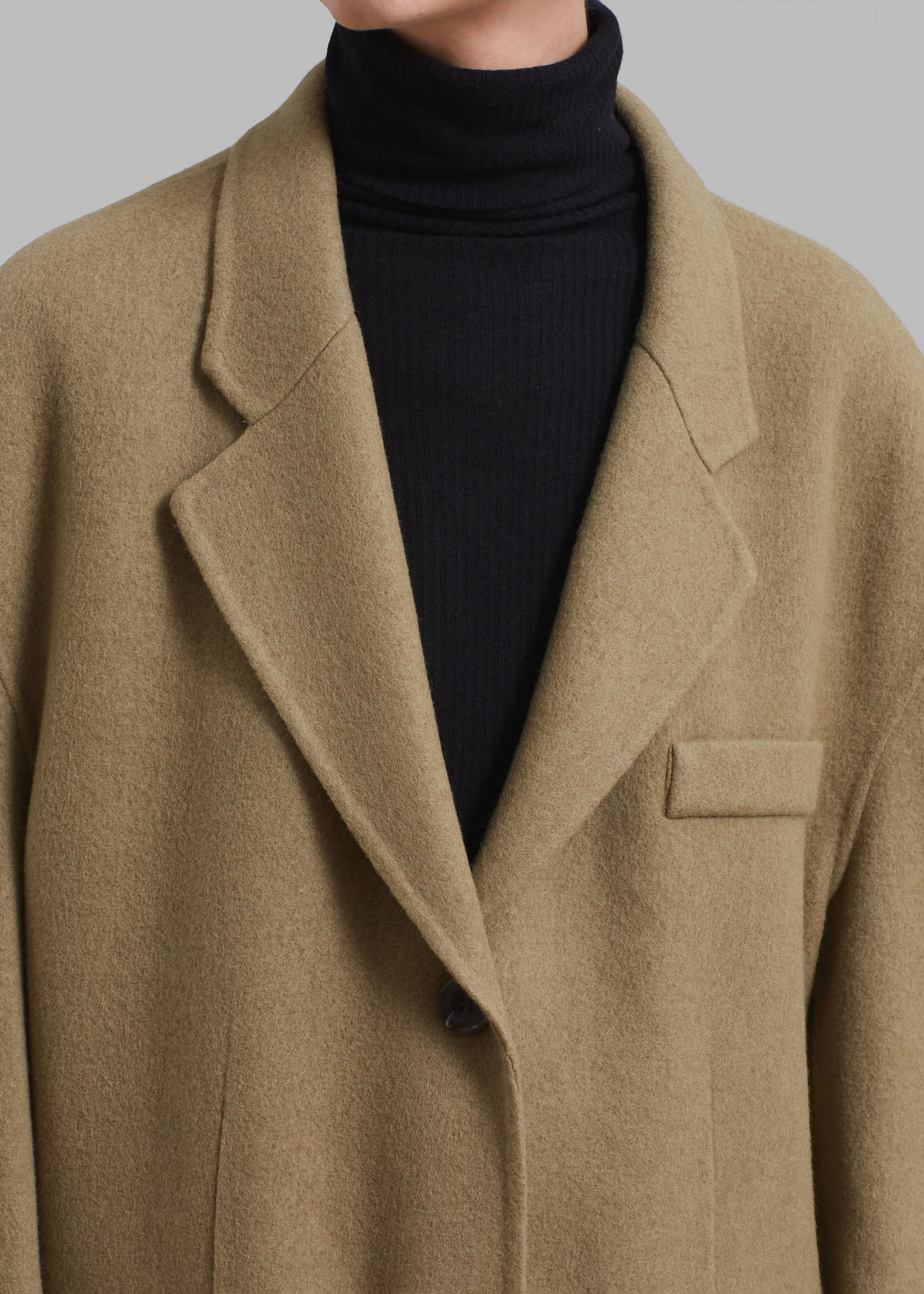 Acadia Wool Blazer - Khaki sold by Frankie Shop product image thumbnail 3