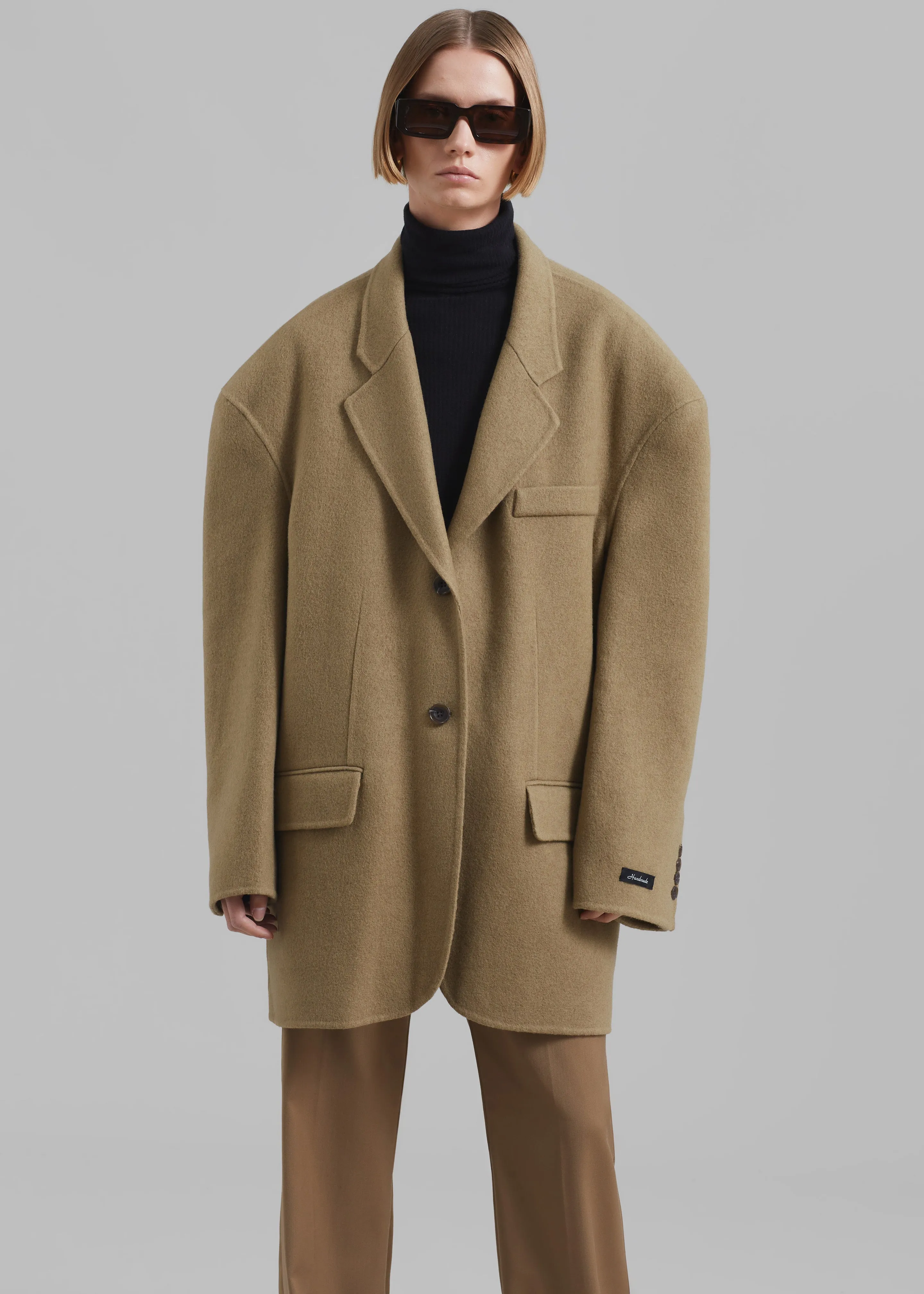 Acadia Wool Blazer - Khaki sold by Frankie Shop product image thumbnail 4