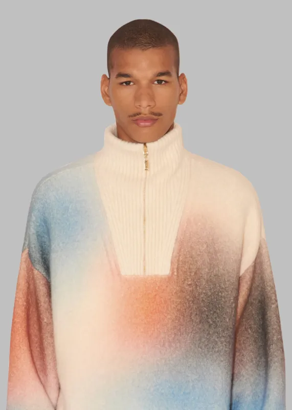 Nanushka Dusco Funnel Neck Jumper - Multi Watercolor sold by Frankie Shop